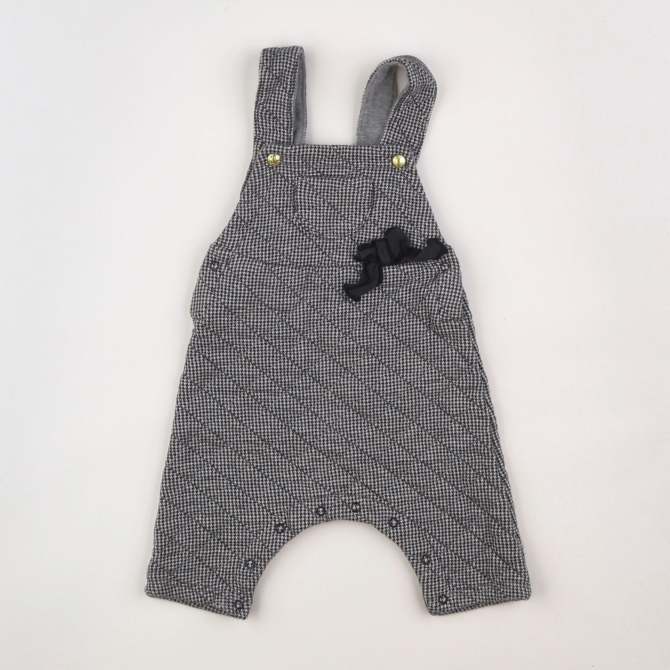 Petit Bateau - salopette blanc, noir - 3 mois