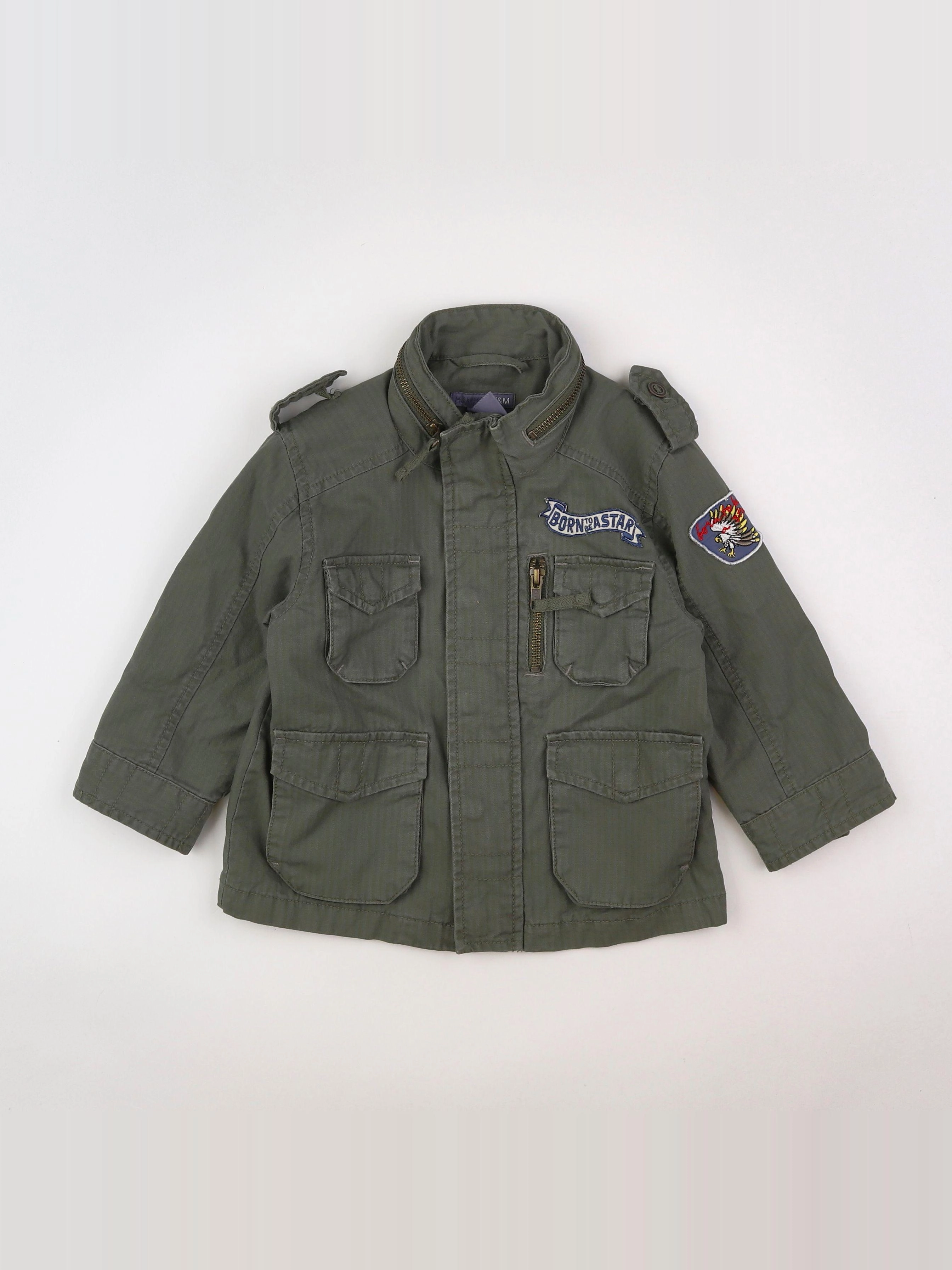 H&M - veste vert - 12/18 mois