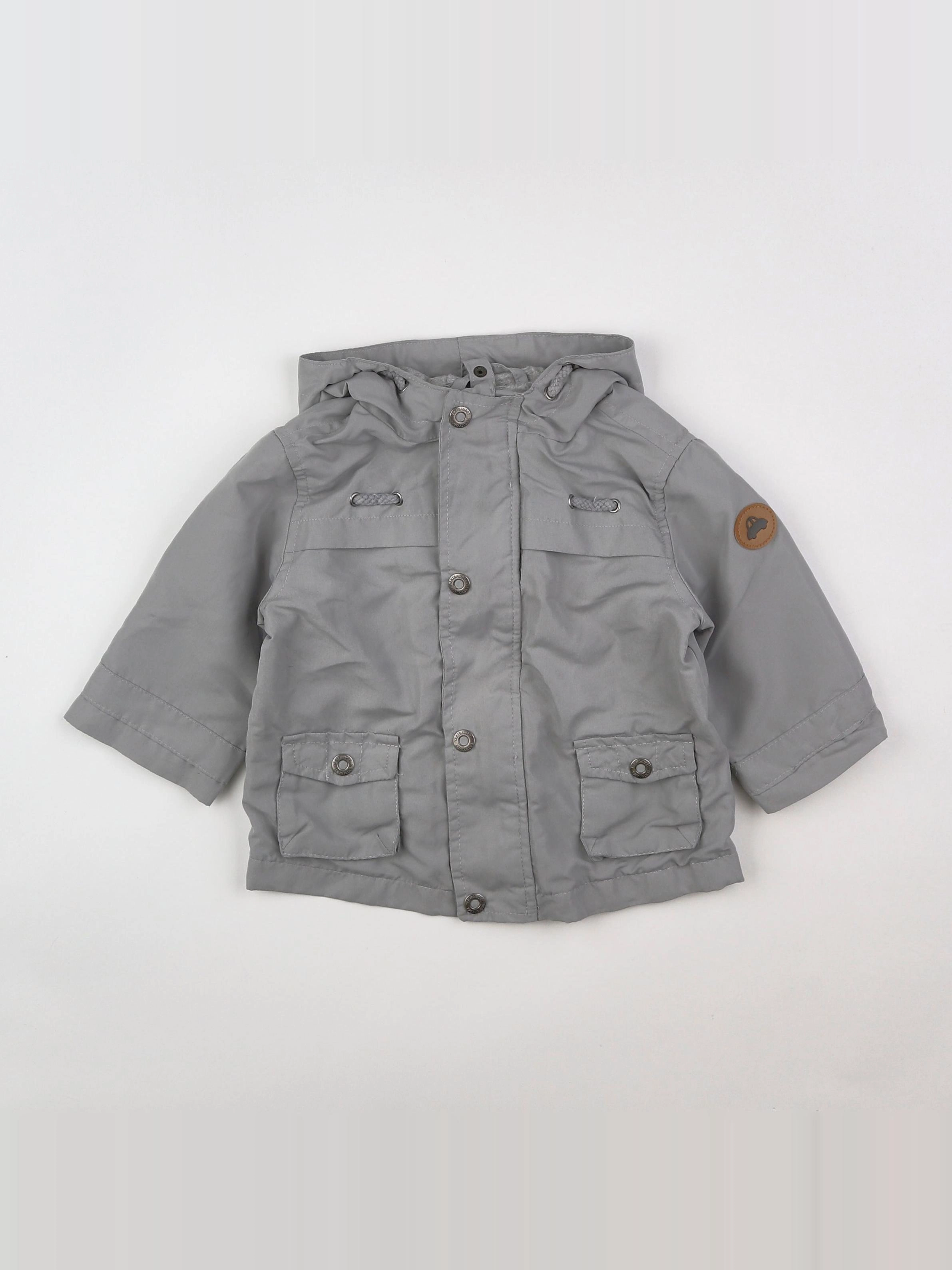 Vertbaudet - manteau gris - 12 mois