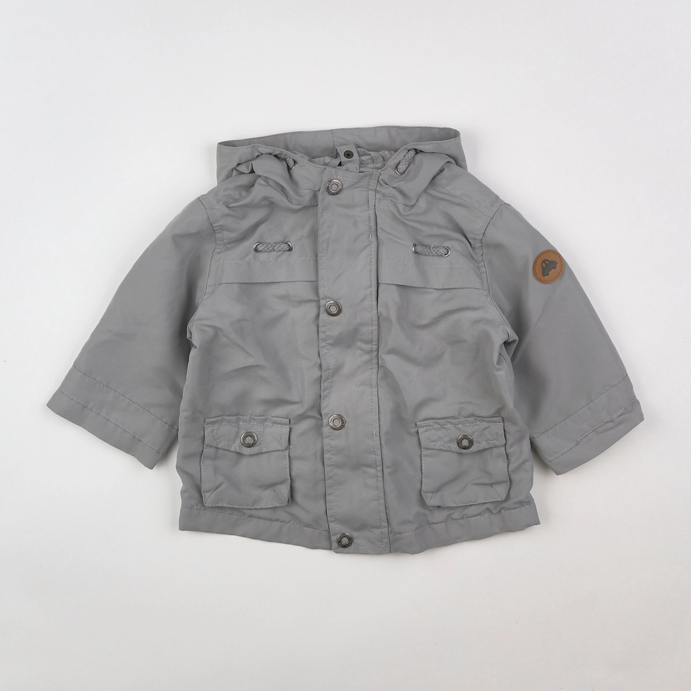 Vertbaudet - manteau gris - 12 mois