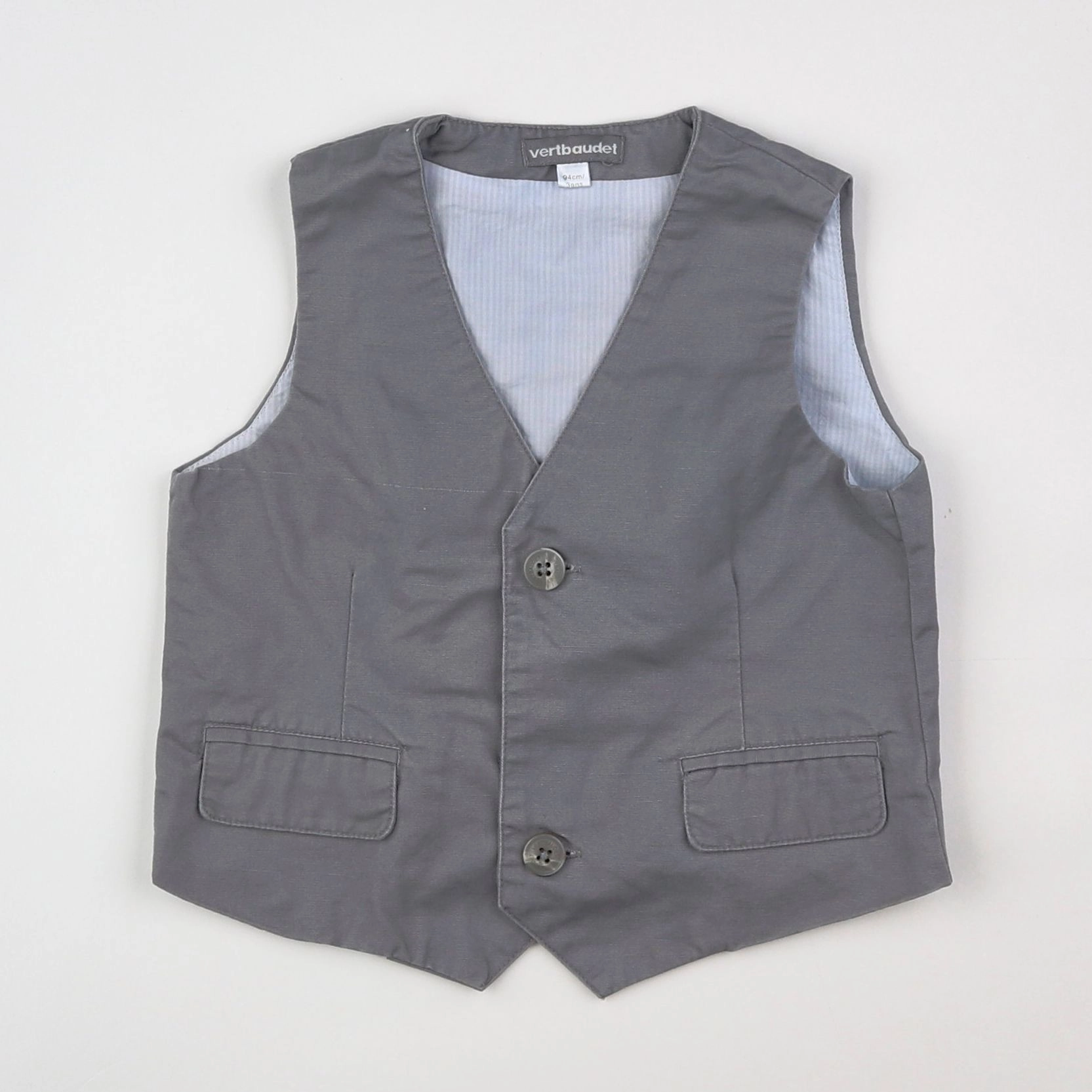 Vertbaudet - gilet gris - 3 ans