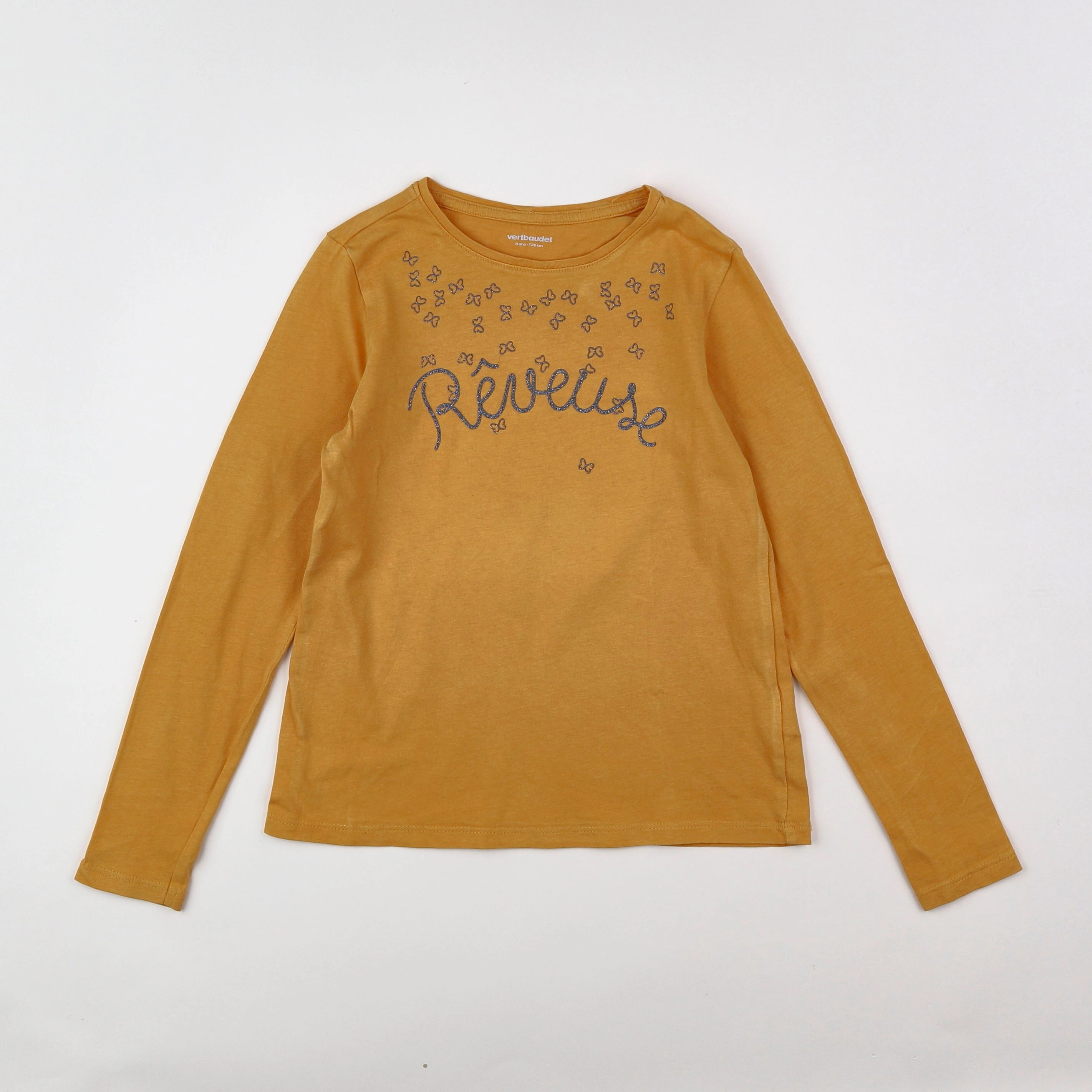 Vertbaudet - tee-shirt jaune - 8 ans