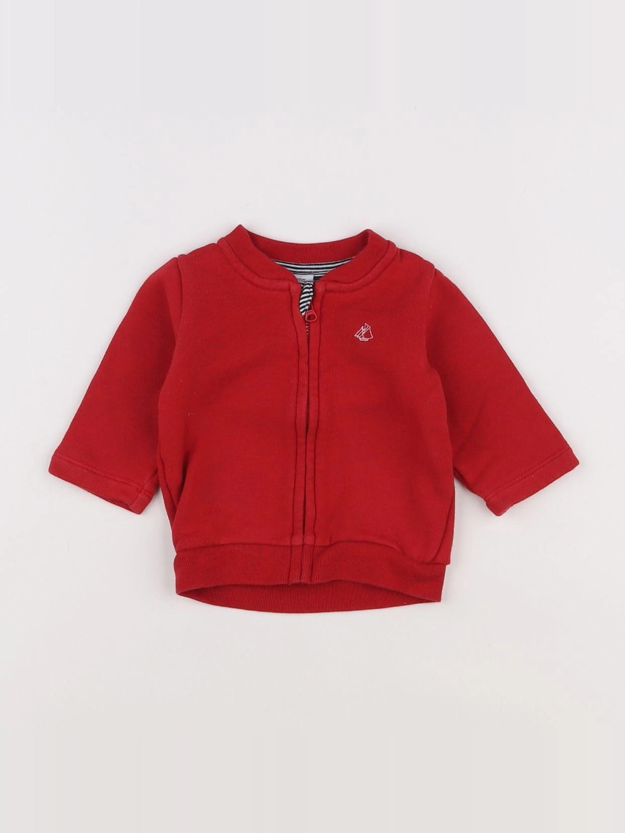 Petit Bateau - sweat rouge - 3 mois