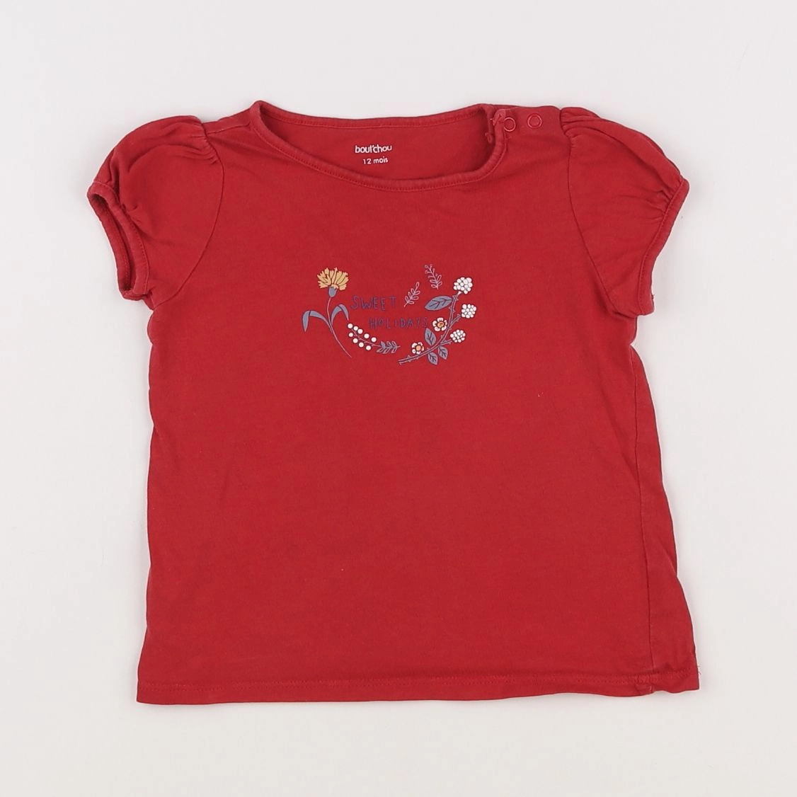 Boutchou - tee-shirt rouge - 12 mois