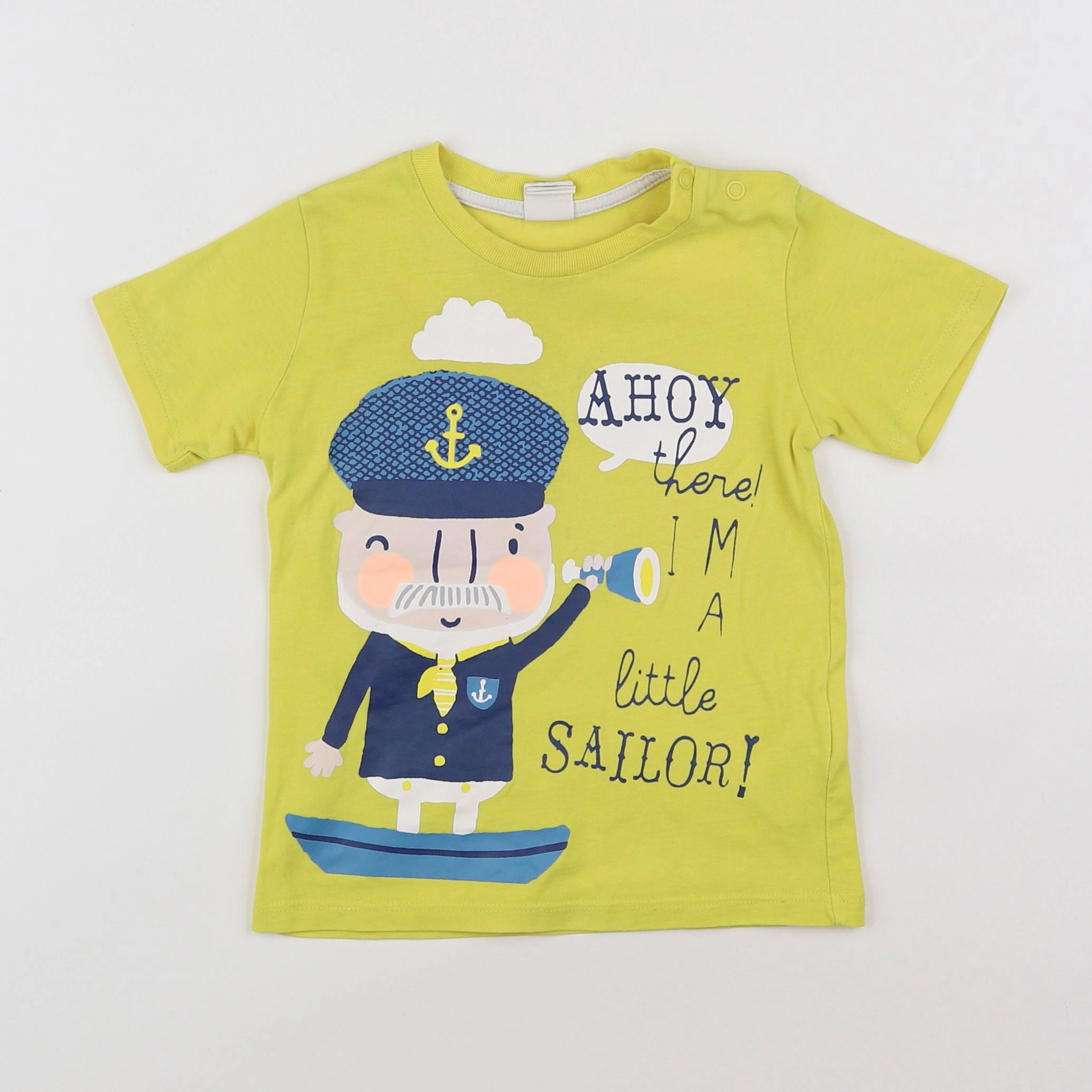 H&M - tee-shirt jaune - 9/12 mois