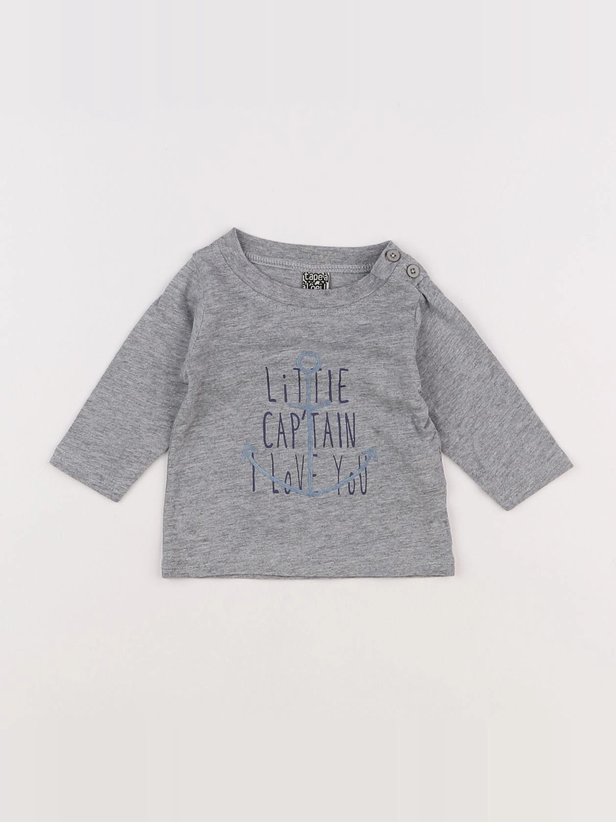 Tape à l'oeil - tee-shirt gris - 3 mois