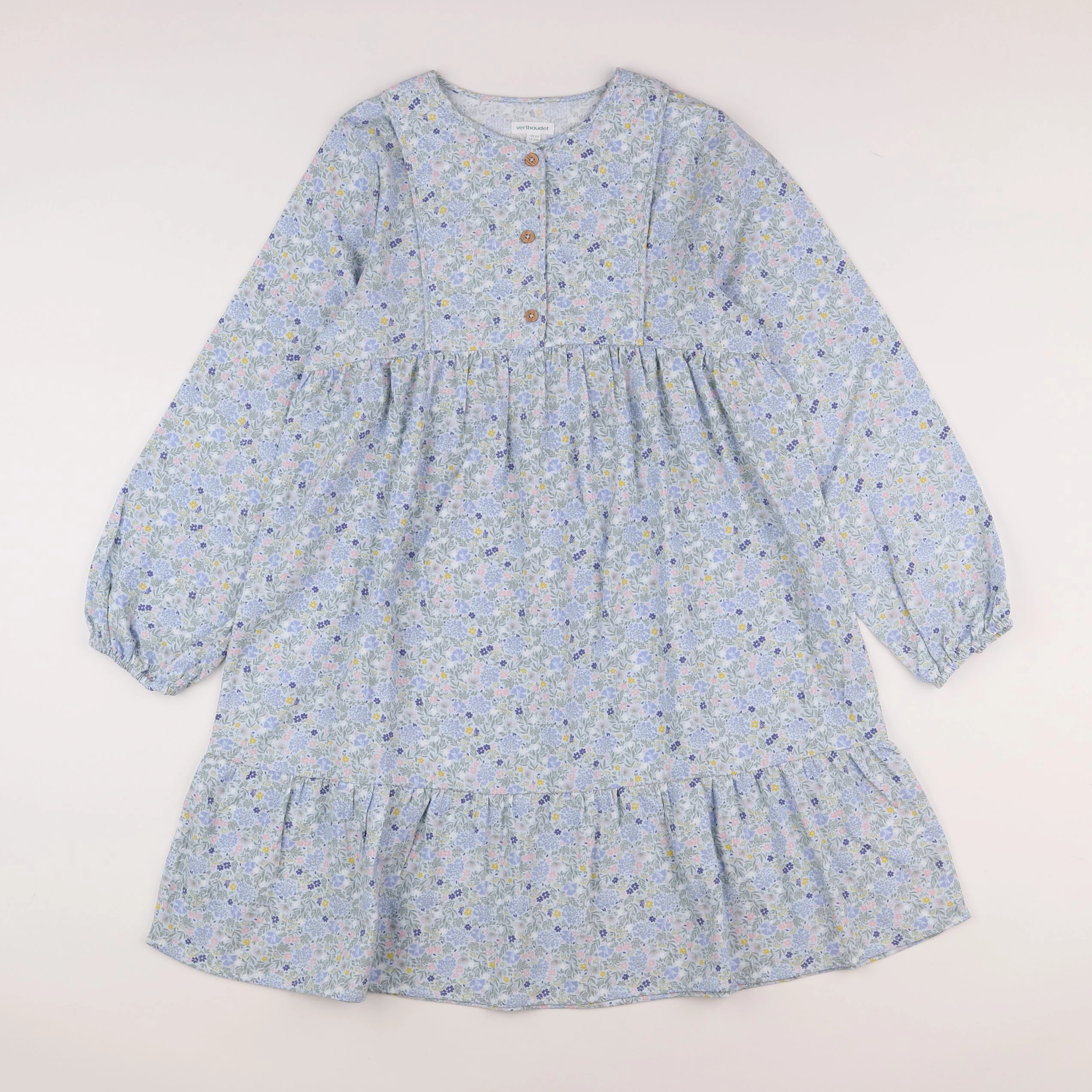 Vertbaudet - robe bleu, vert - 12 ans