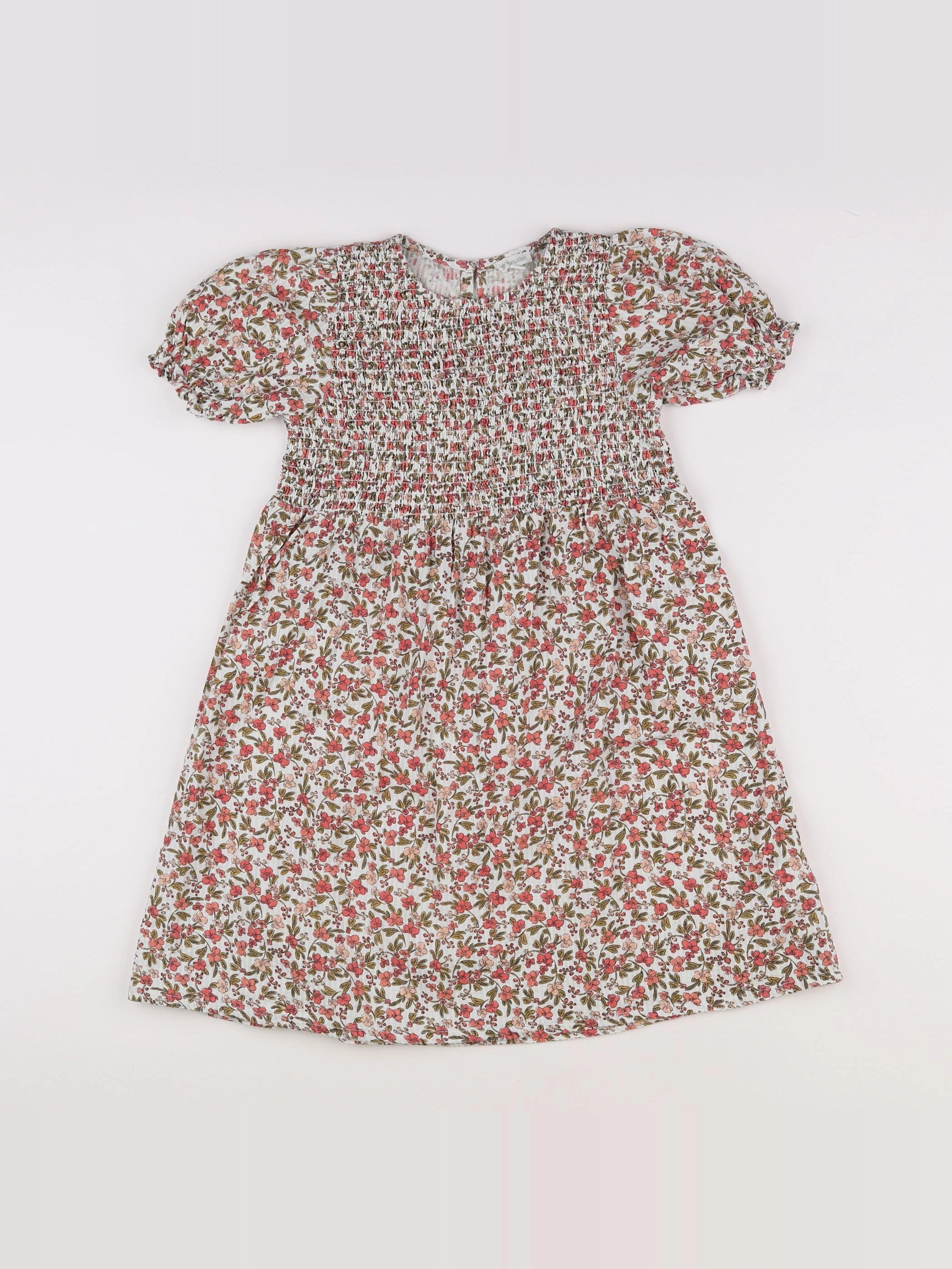 Vertbaudet - robe rose, marron - 9 ans