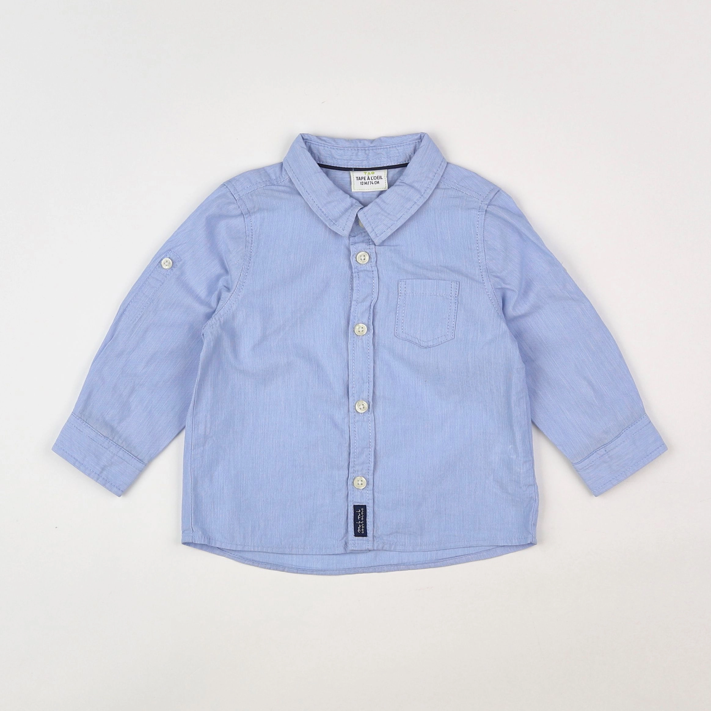Tape à l'oeil - chemise bleu - 12 mois
