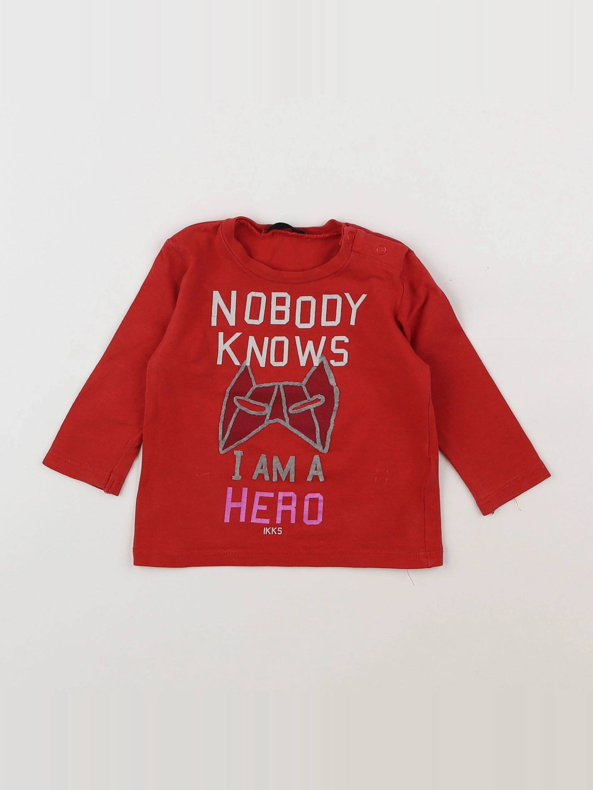 IKKS - tee-shirt rouge - 6 mois