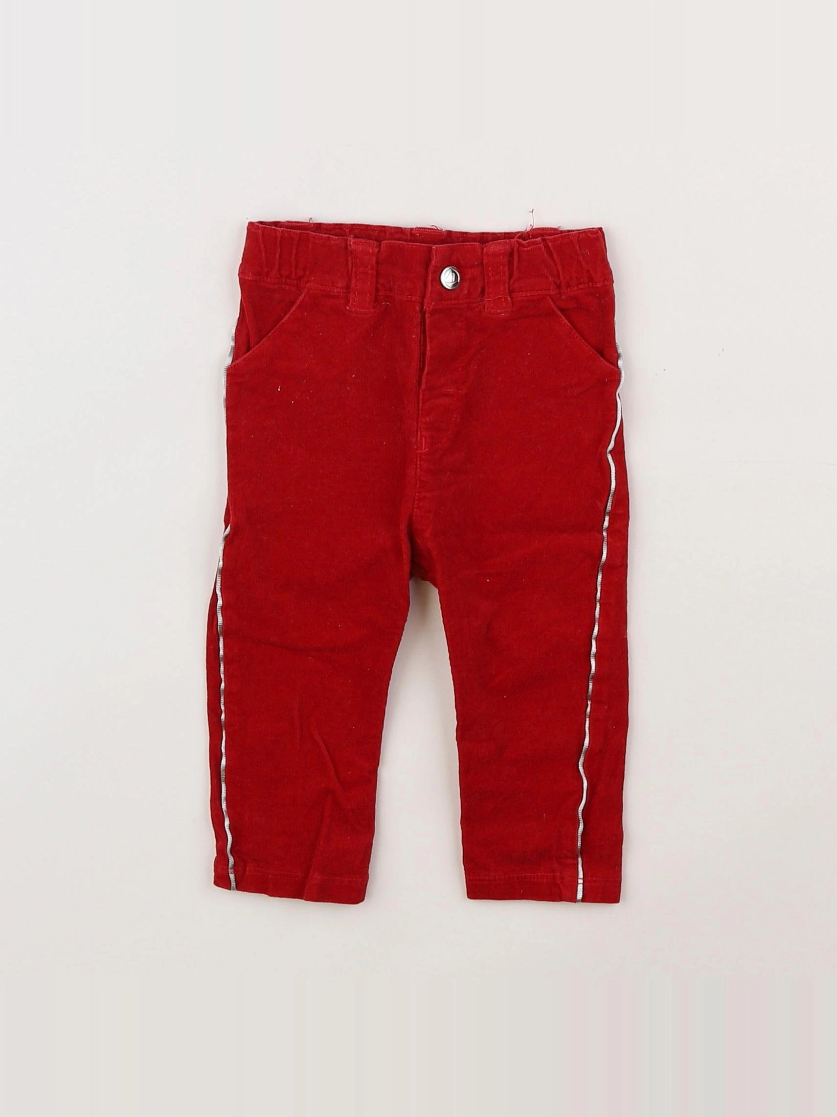 Petit Bateau - pantalon rouge - 6 mois