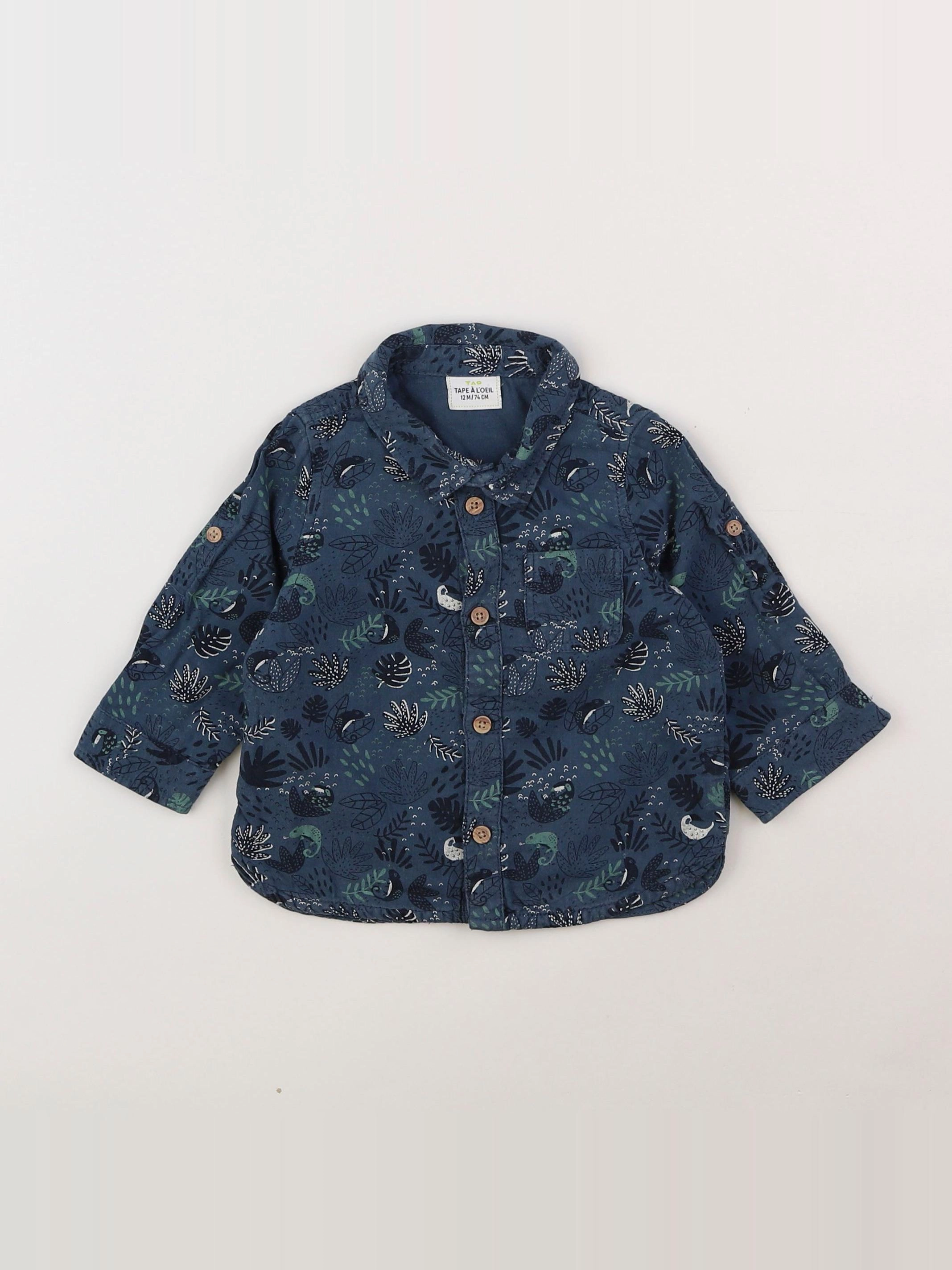 Tape à l'oeil - chemise bleu - 12 mois