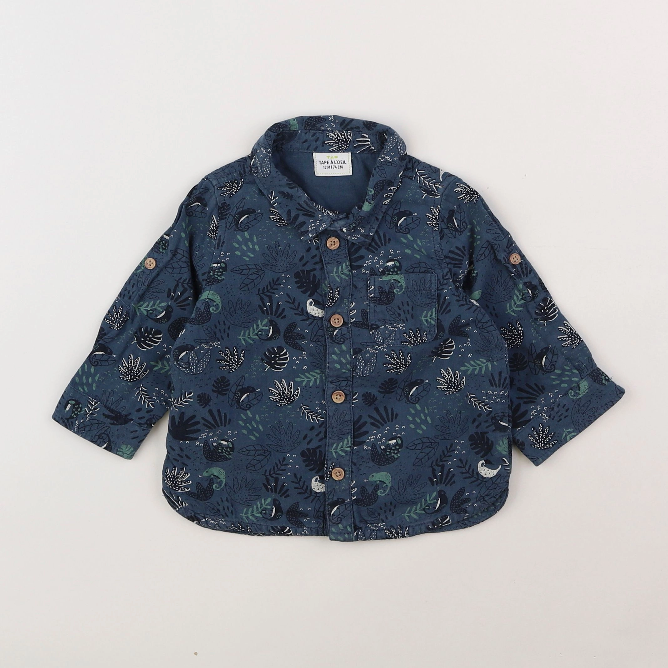 Tape à l'oeil - chemise bleu - 12 mois