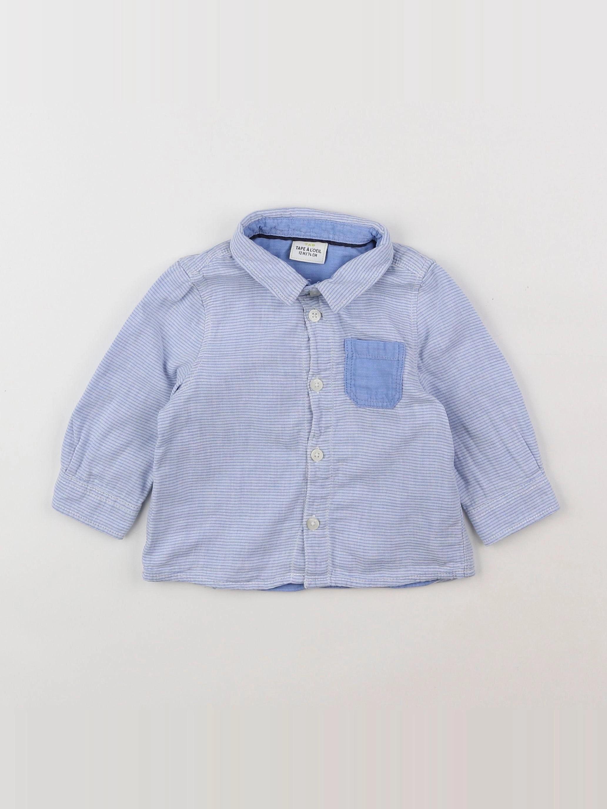 Tape à l'oeil - chemise bleu - 12 mois