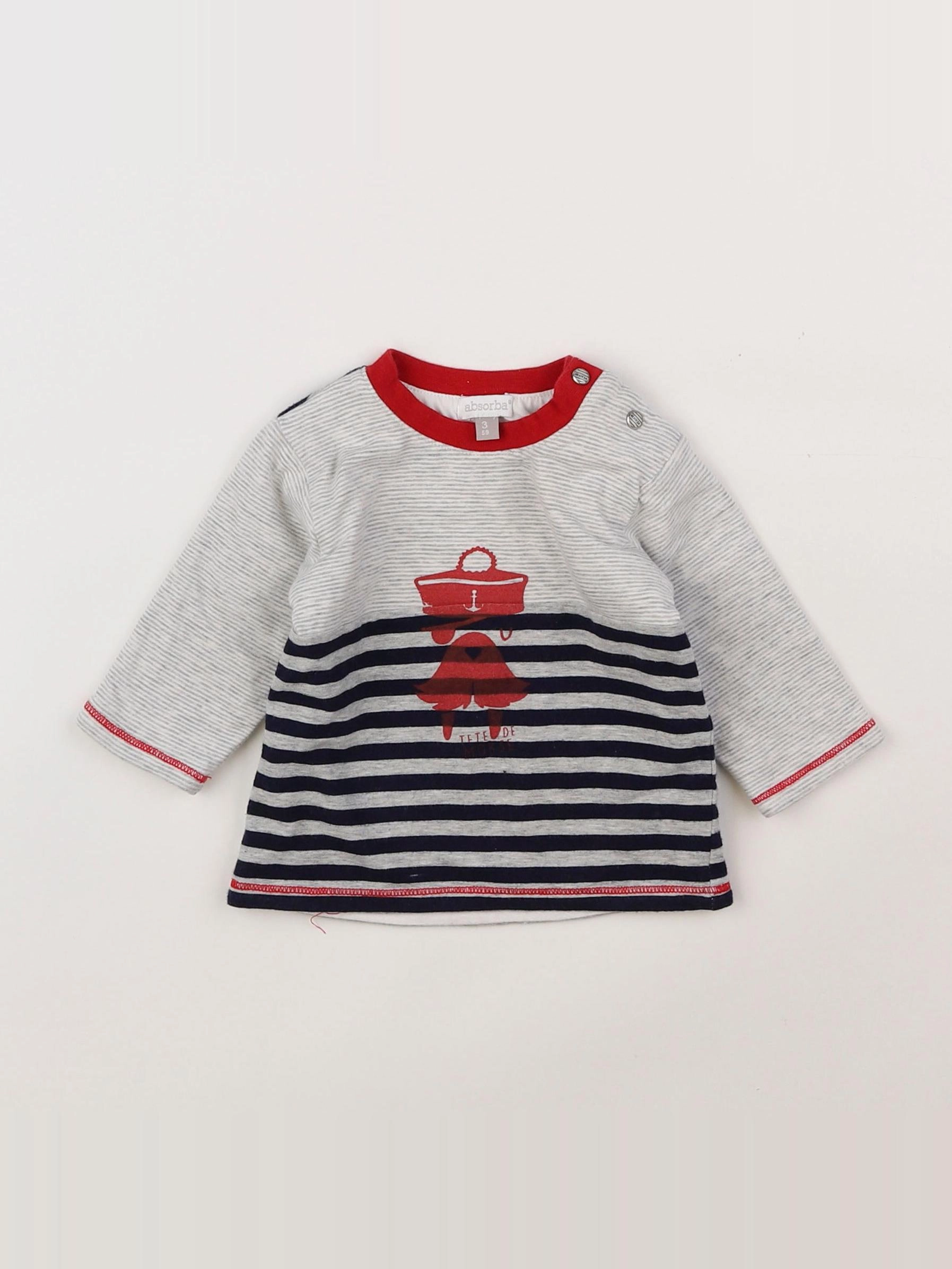 Absorba - tee-shirt gris - 3 mois