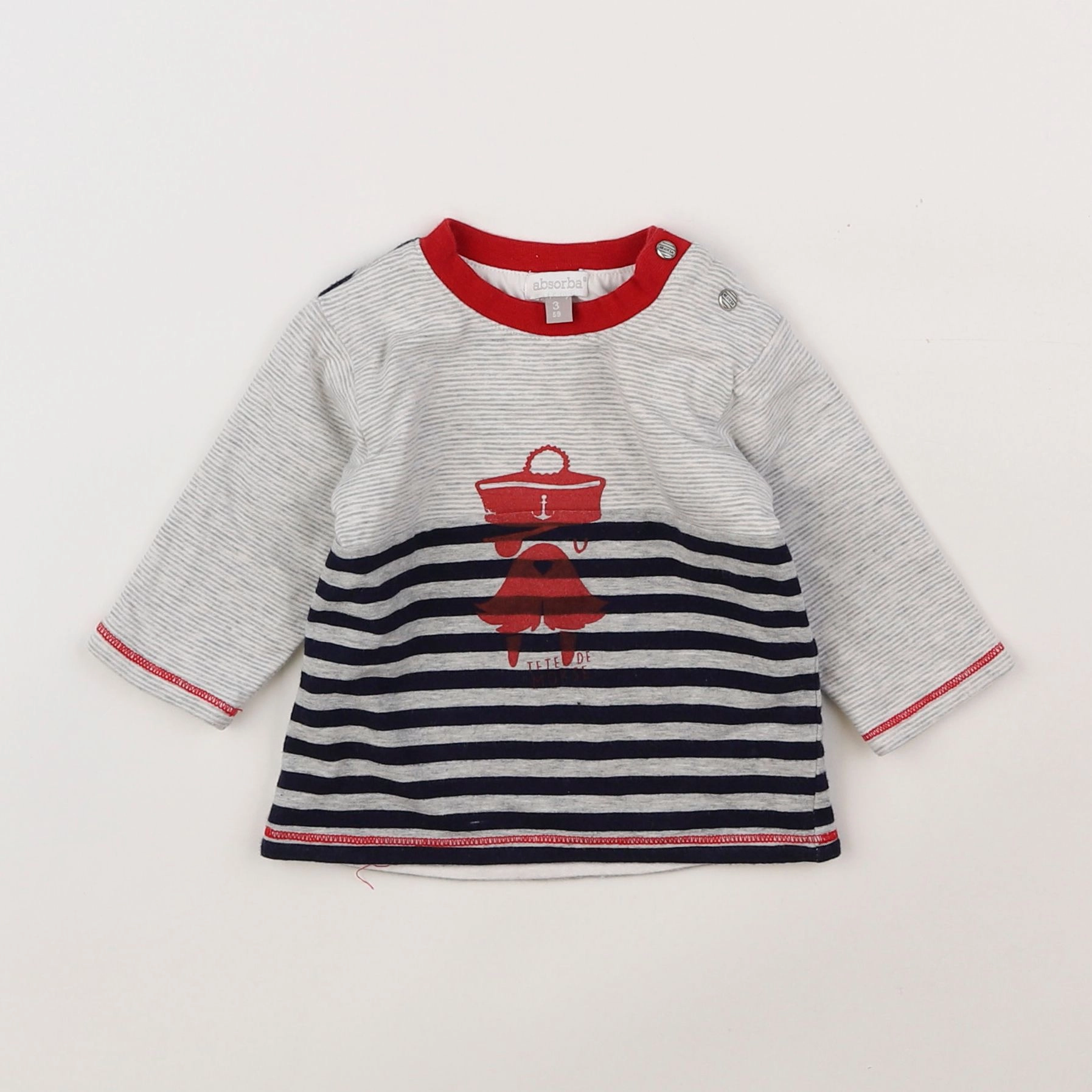 Absorba - tee-shirt gris - 3 mois