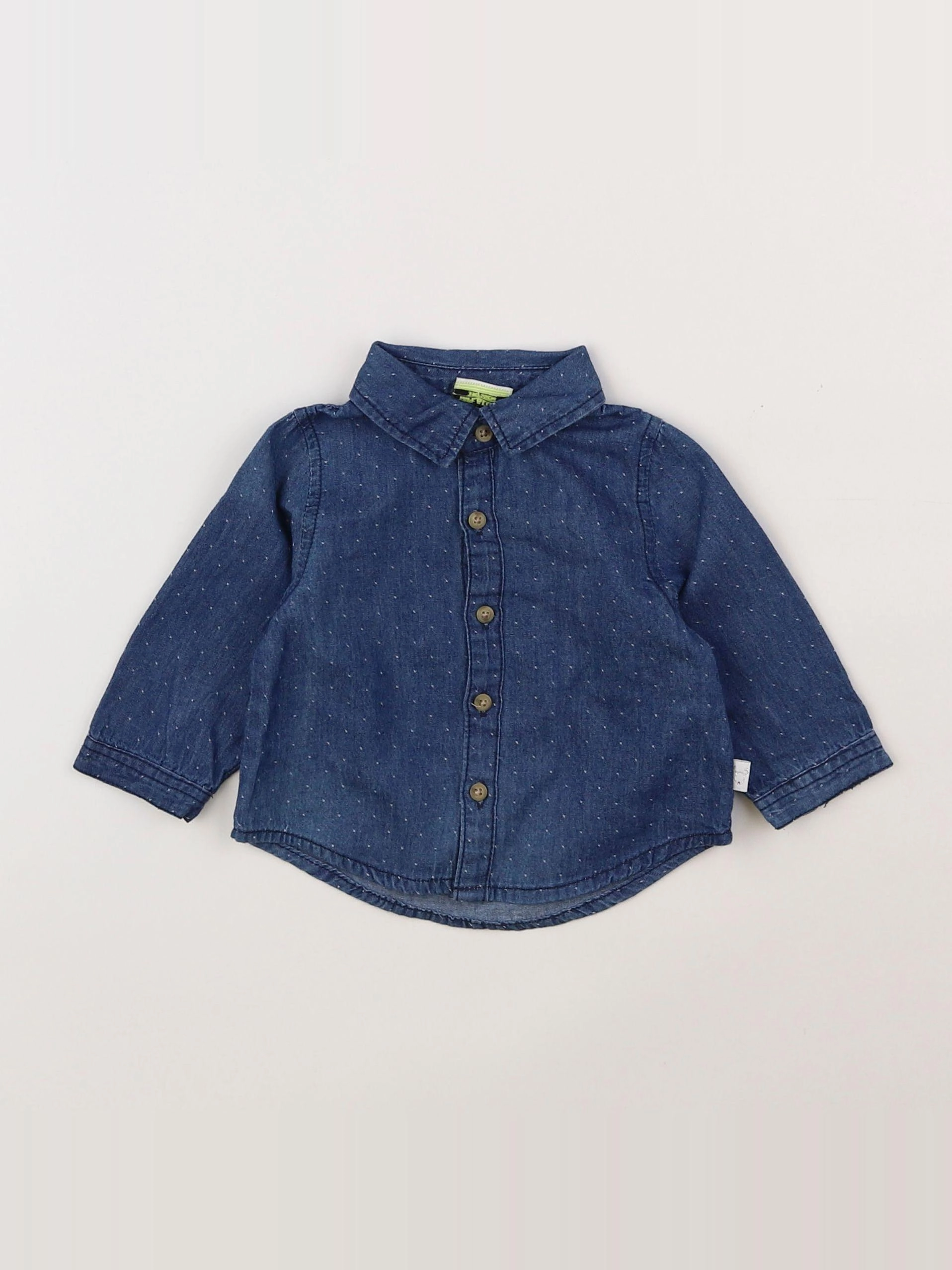 Tape à l'oeil - chemise bleu - 3 mois
