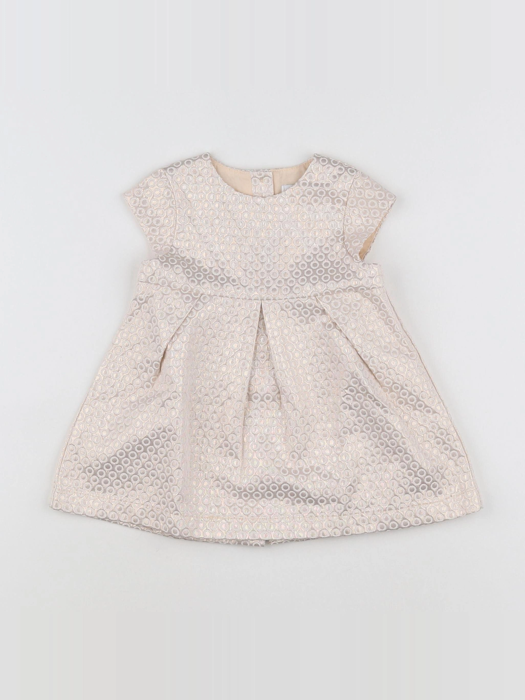 Vertbaudet - robe or - 9 mois
