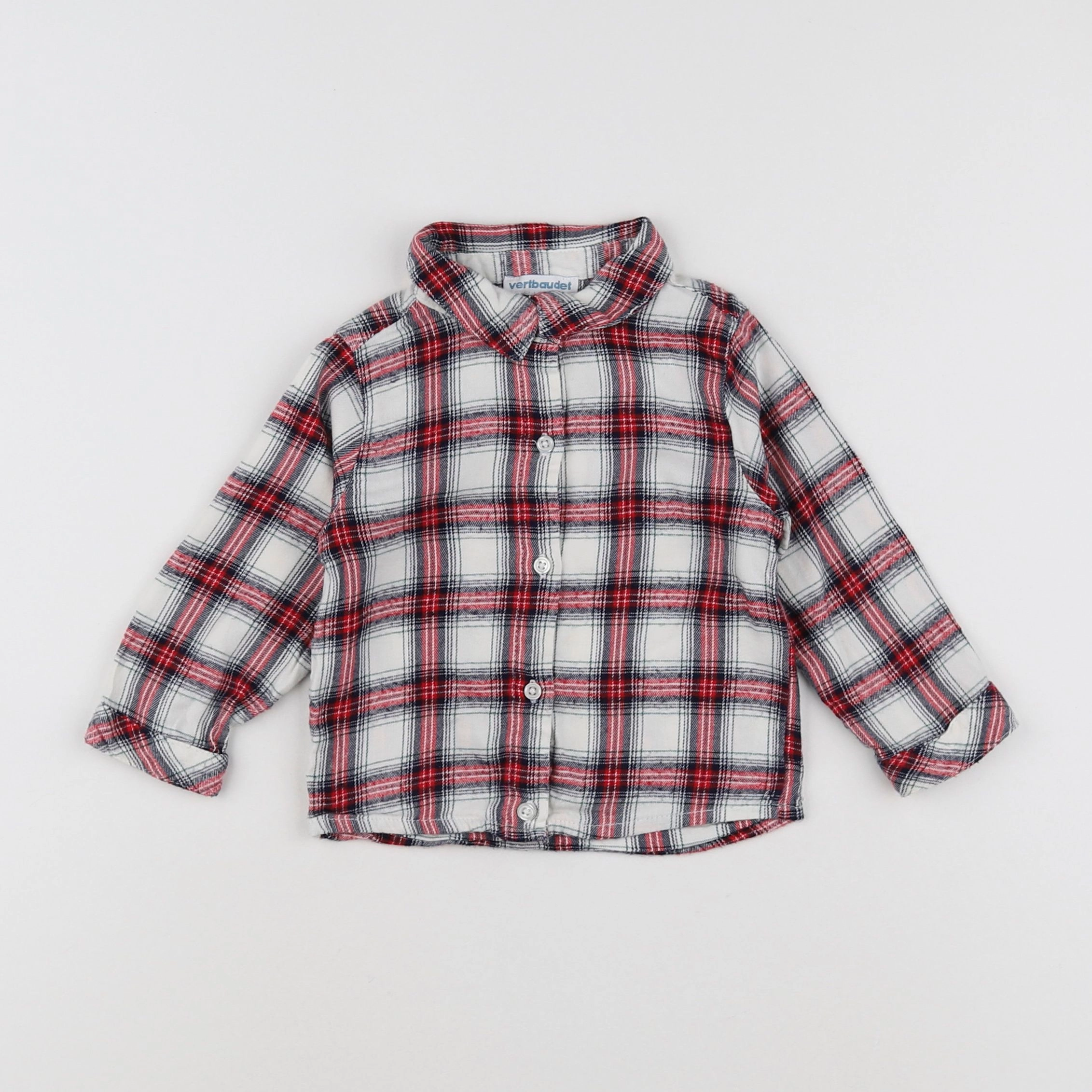 Vertbaudet - chemise multicolore - 12 mois