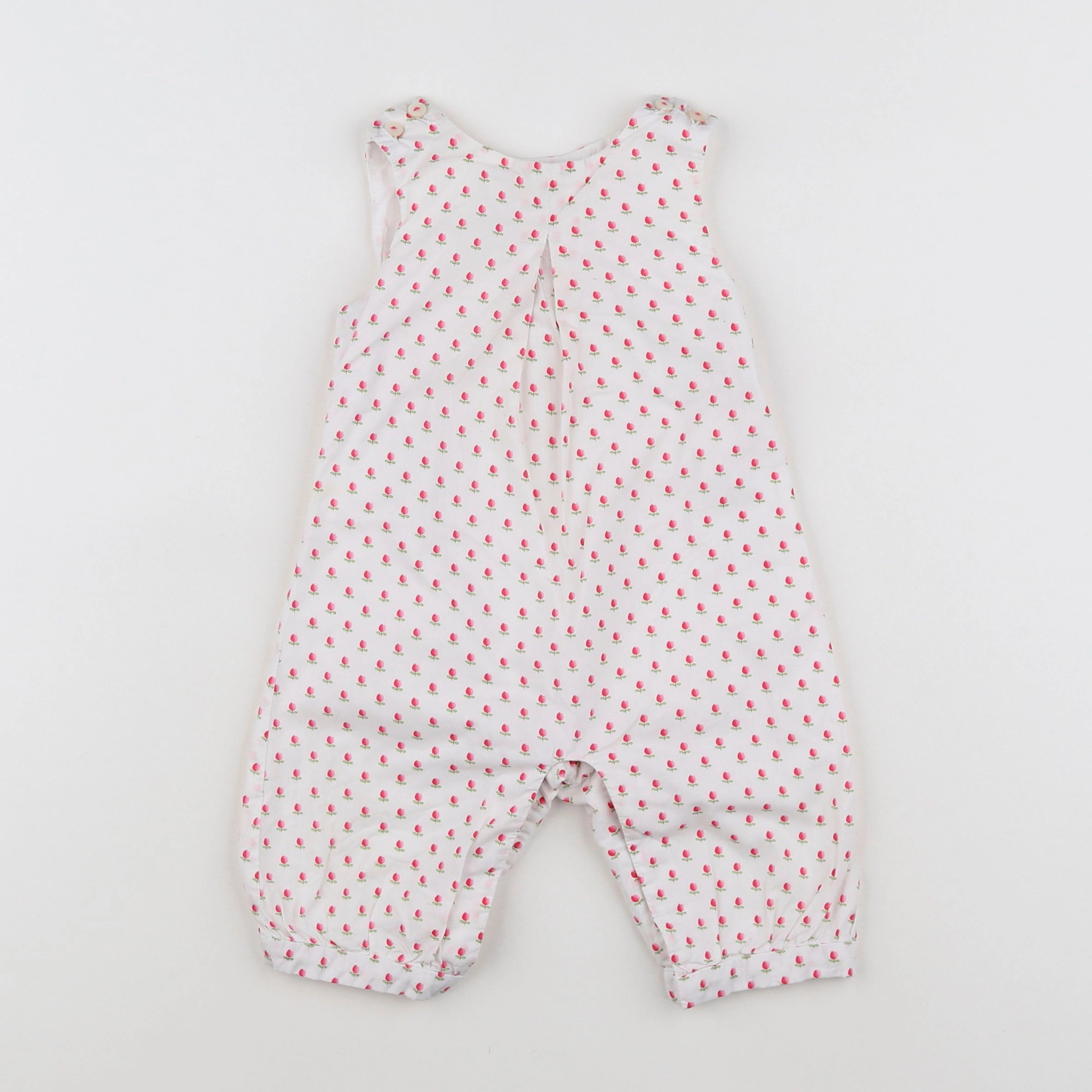 Jacadi - combinaison blanc, rose - 6 mois
