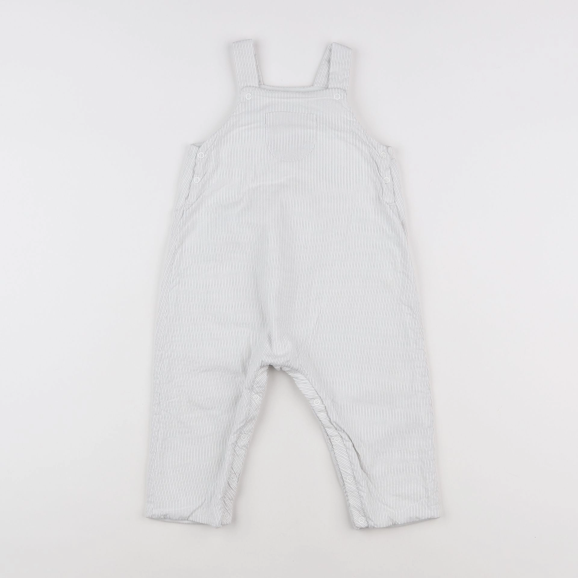 Petit Bateau - salopette blanc, gris - 12 mois