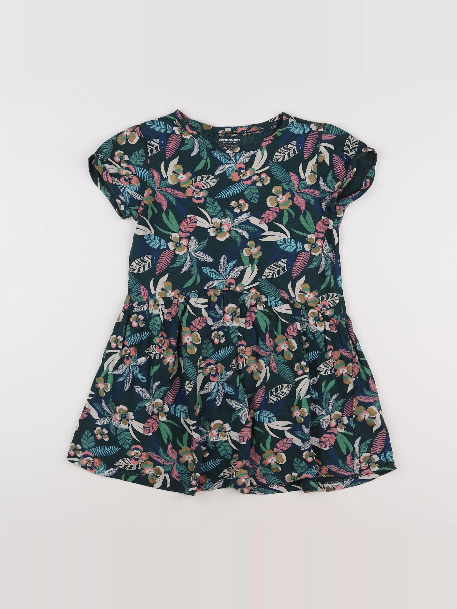 Vertbaudet - robe multicolore - 8 ans