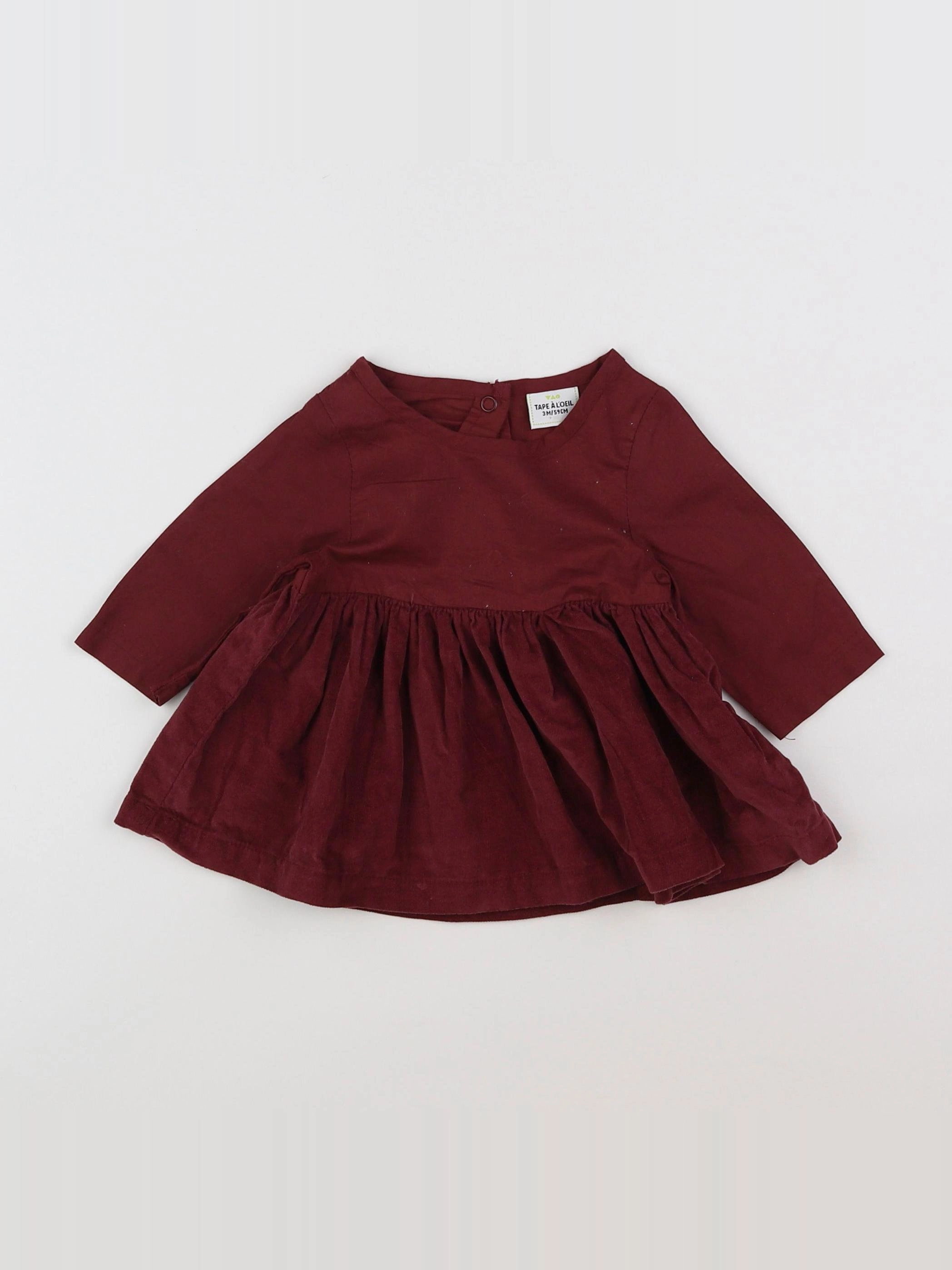 Tape à l'oeil - robe rouge - 3 mois