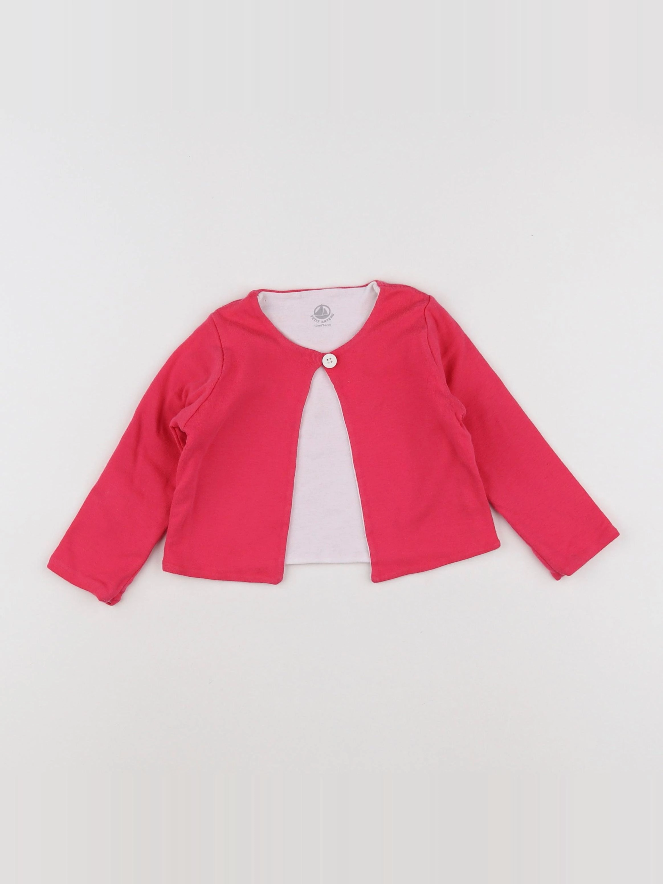 Petit Bateau - sweat rose - 12 mois