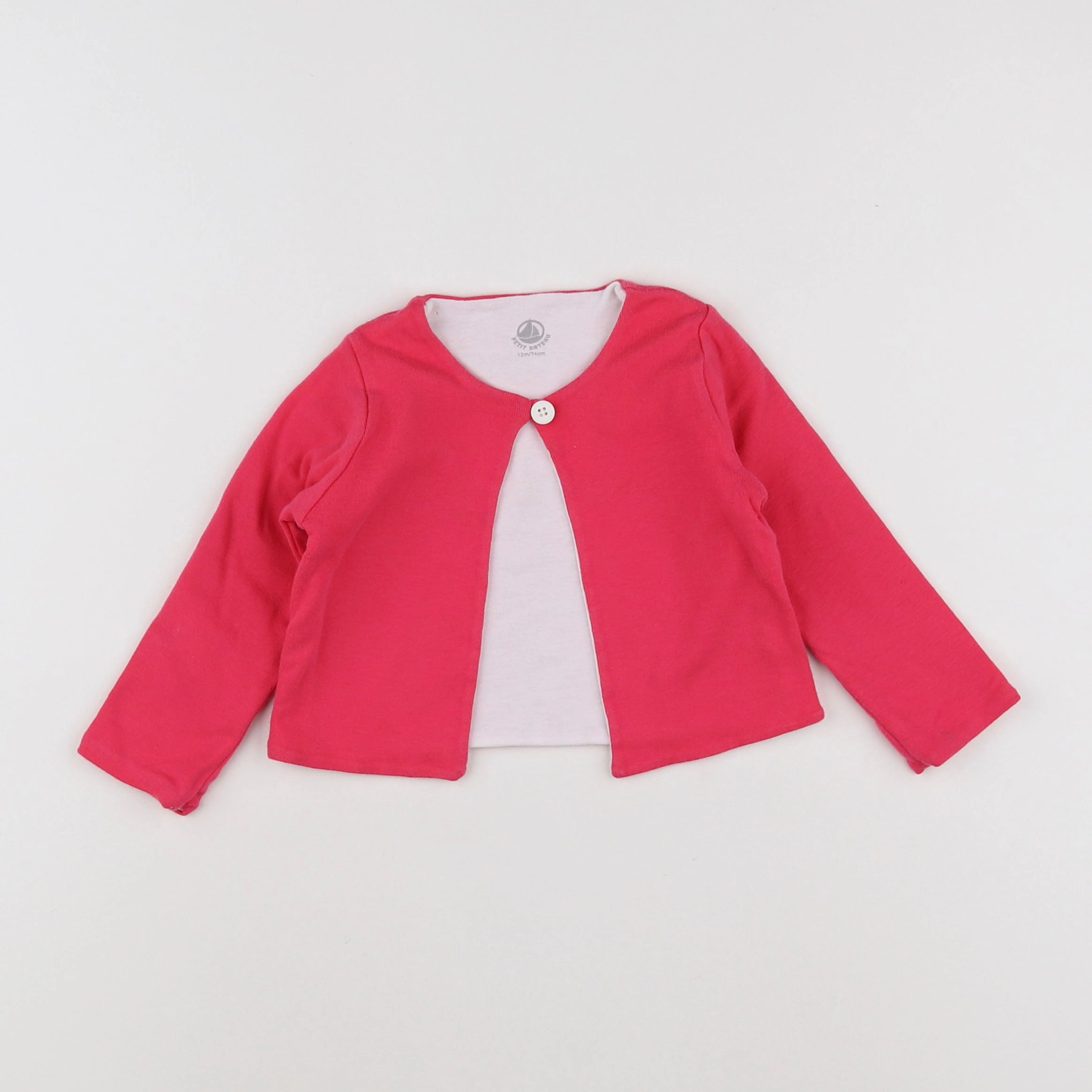 Petit Bateau - sweat rose - 12 mois