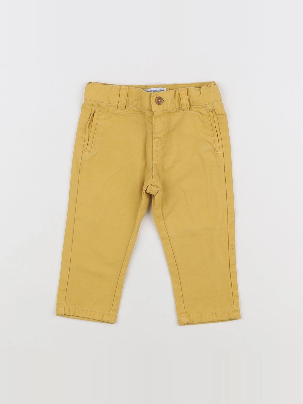 Vertbaudet - pantalon jaune - 6 mois