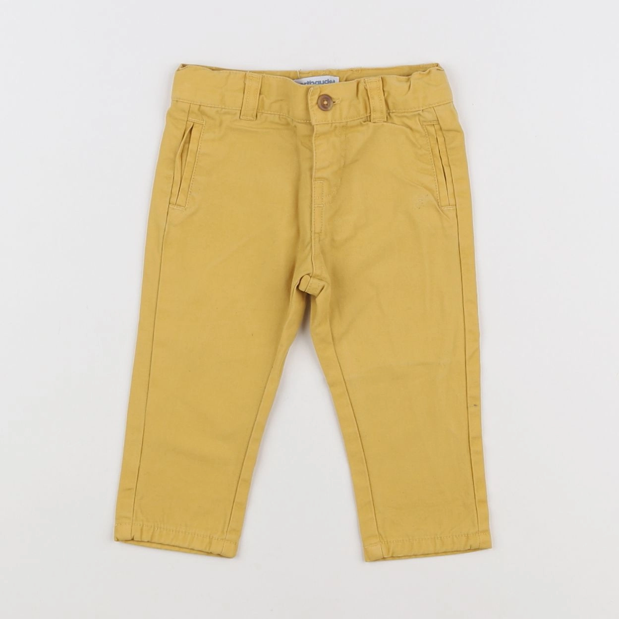 Vertbaudet - pantalon jaune - 6 mois
