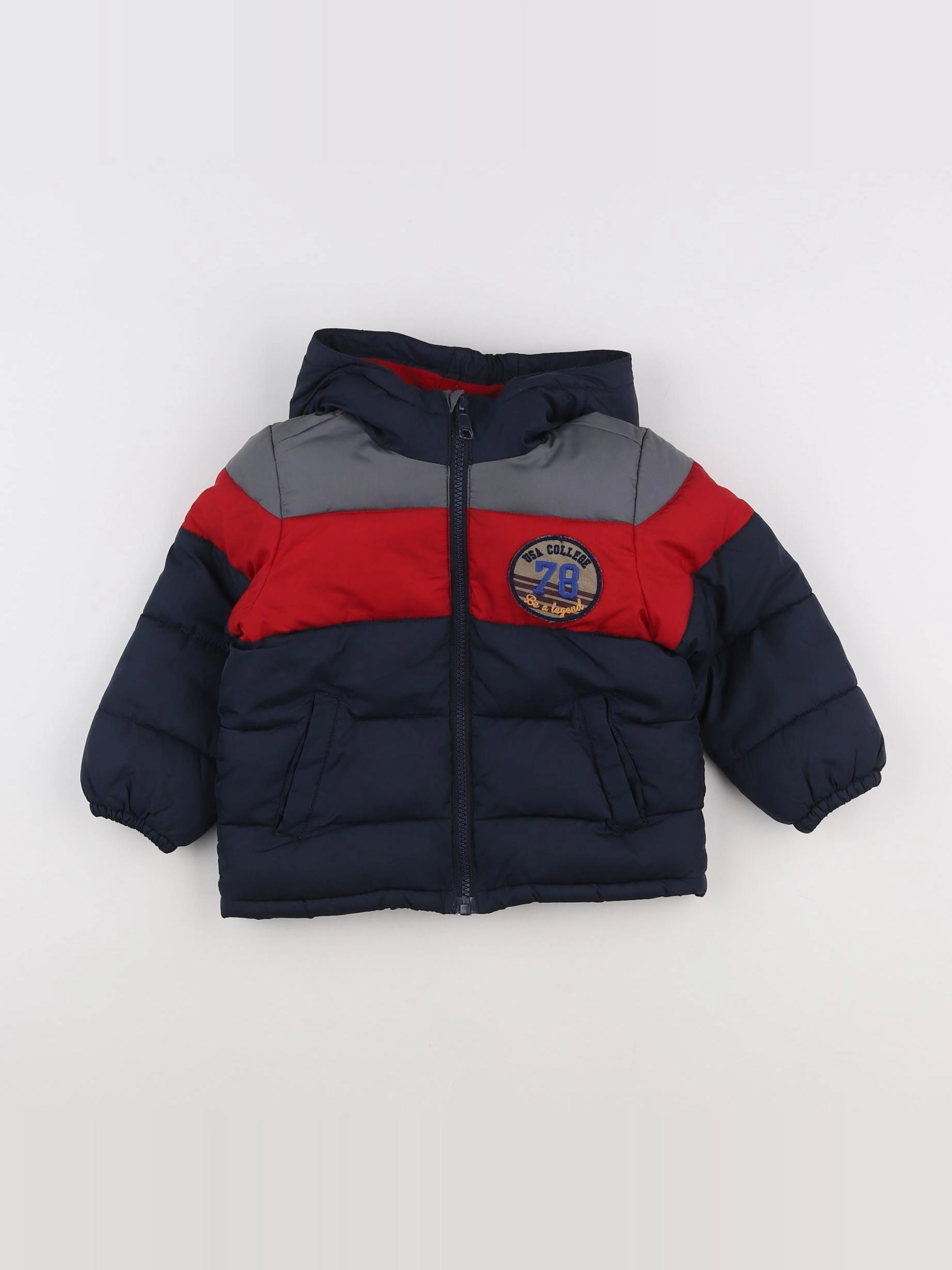 Benetton - doudoune multicolore - 12 mois