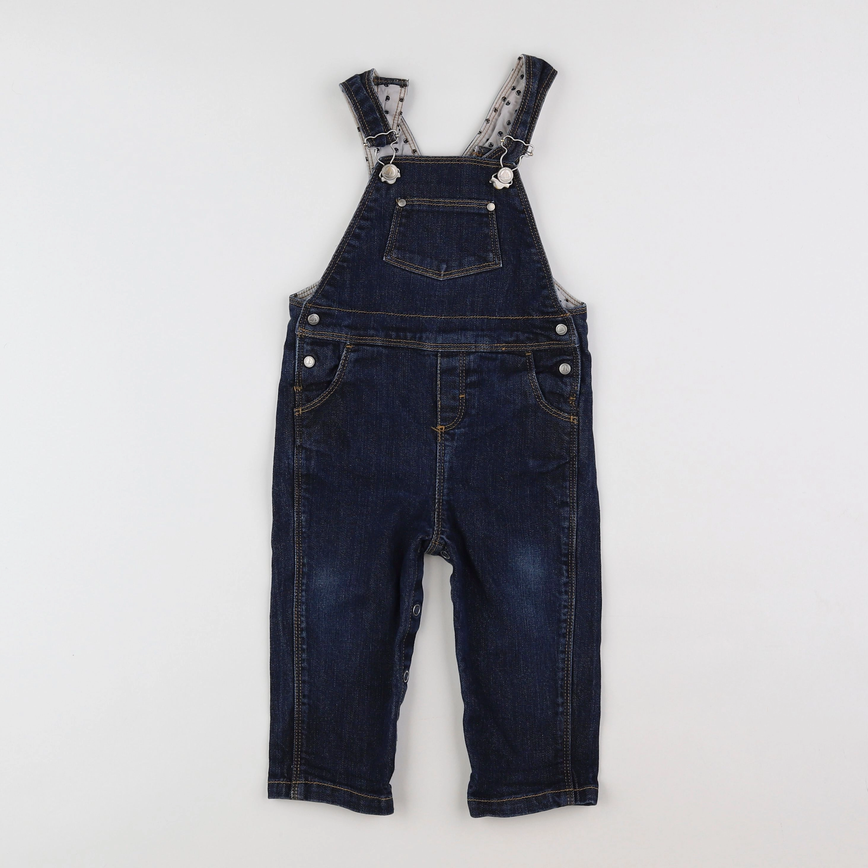 Petit Bateau - salopette bleu - 12 mois
