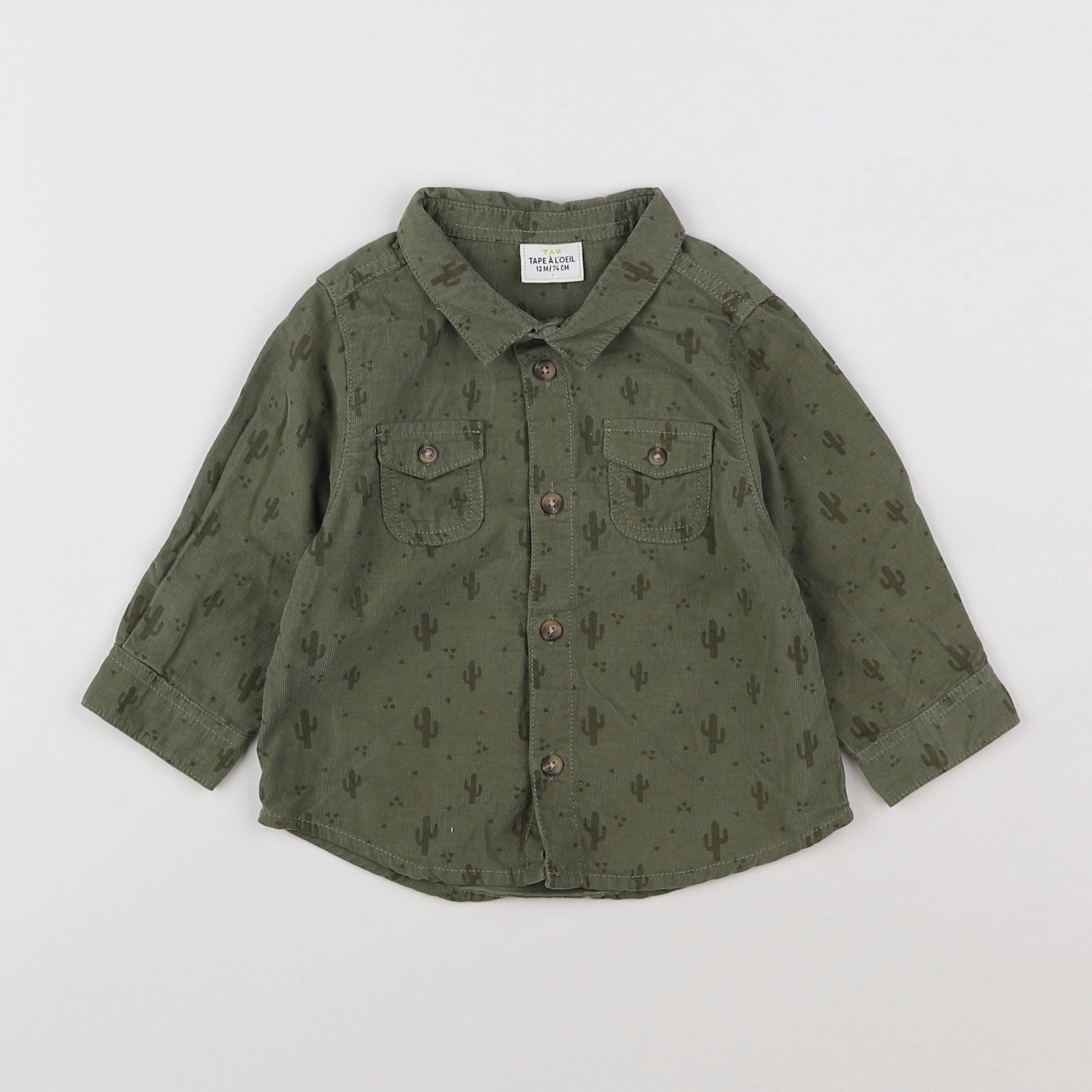 Tape à l'oeil - chemise vert - 12 mois