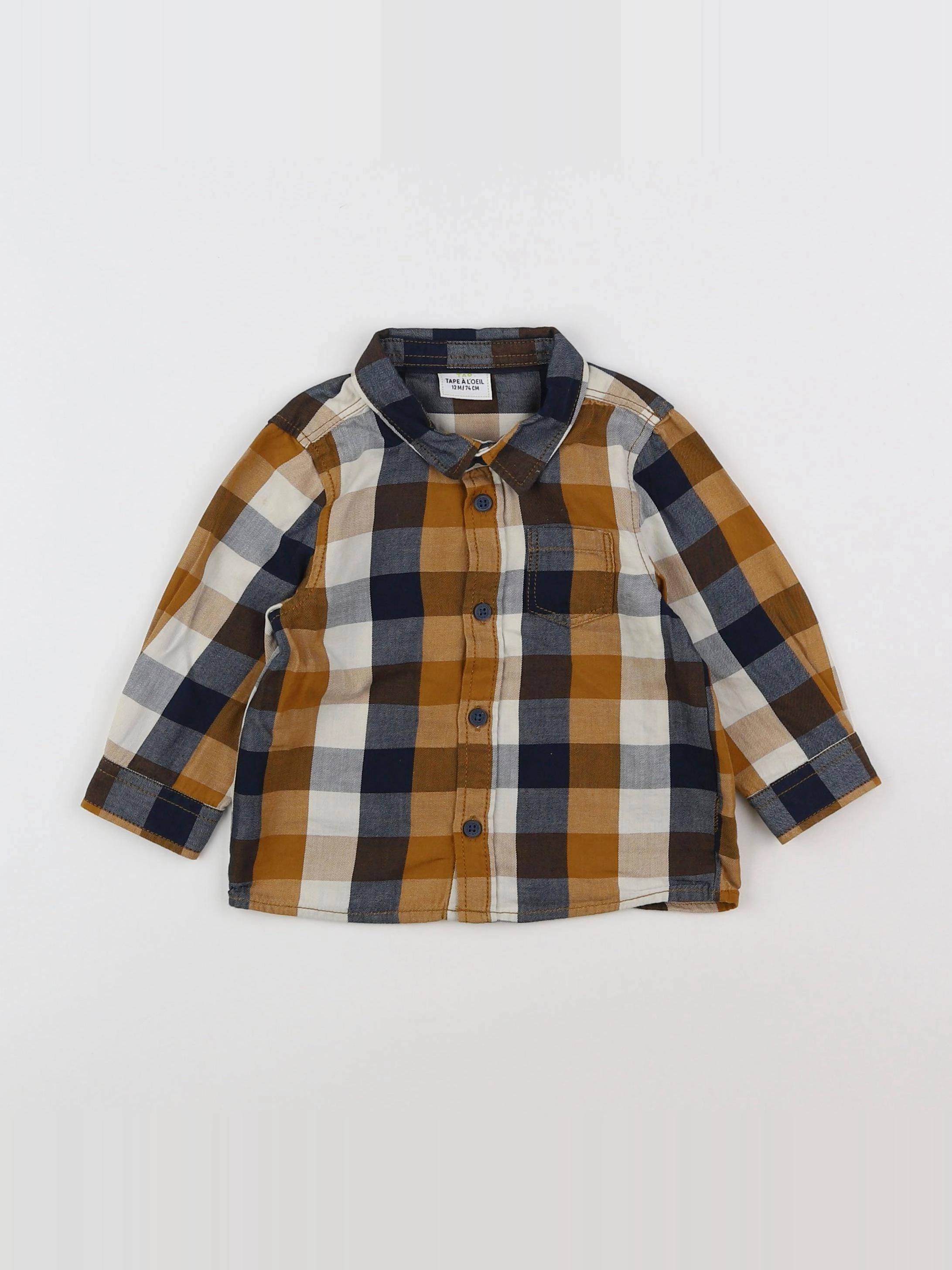 Tape à l'oeil - chemise multicolore - 12 mois
