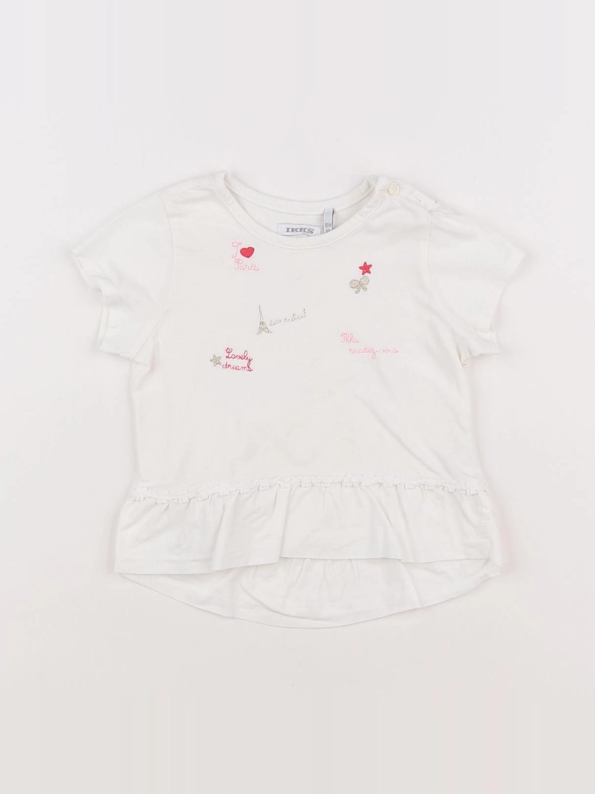 IKKS - tee-shirt blanc - 18 mois