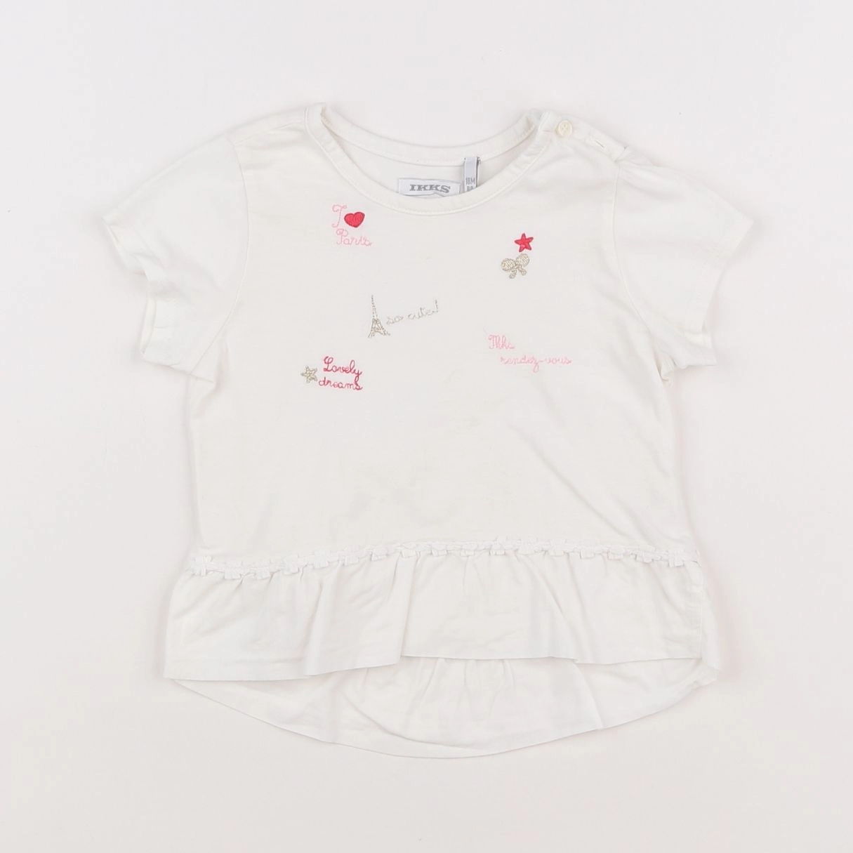 IKKS - tee-shirt blanc - 18 mois