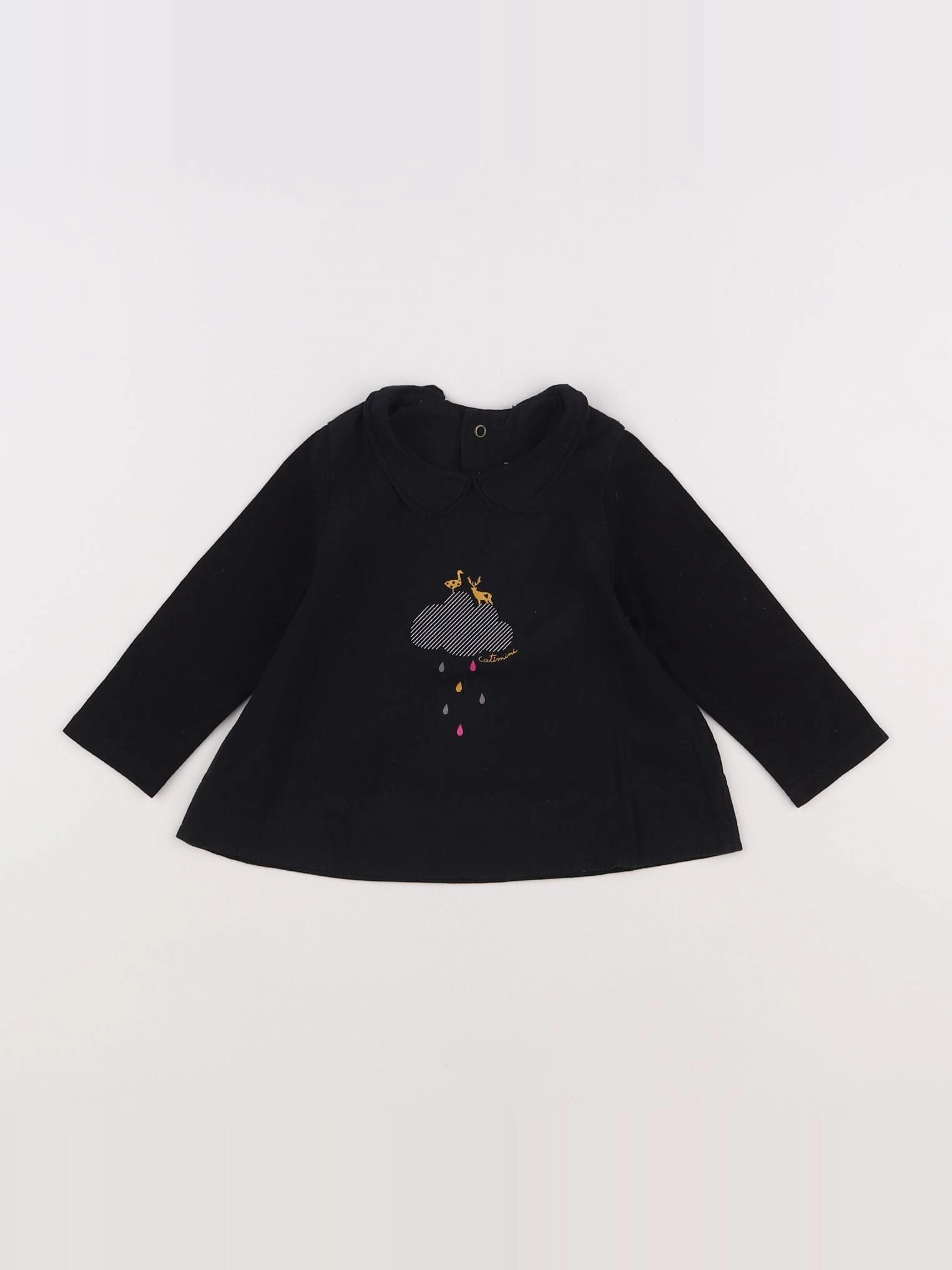 Catimini - tee-shirt noir - 12 mois