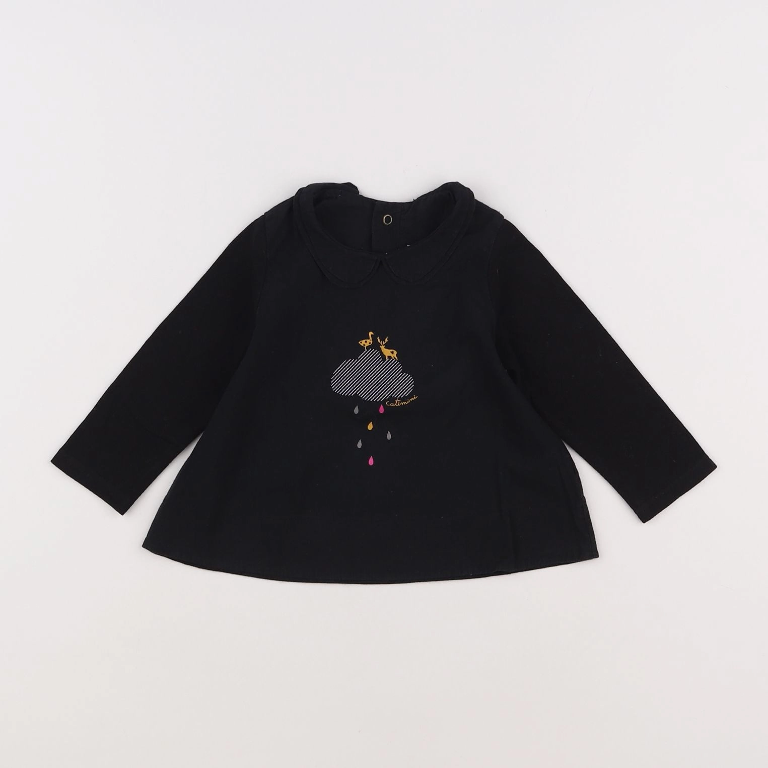 Catimini - tee-shirt noir - 12 mois