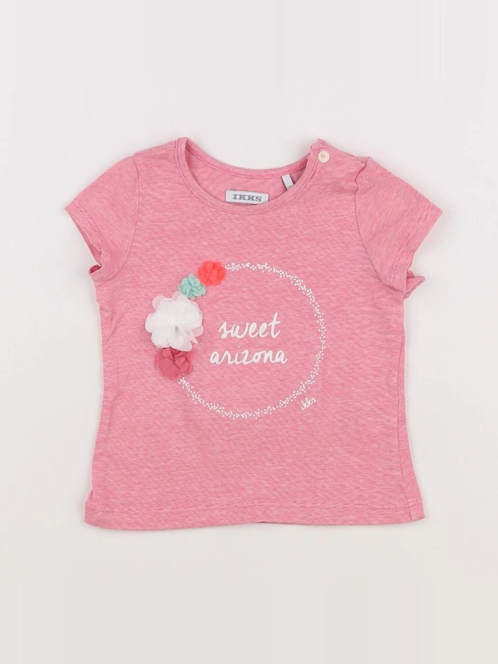 IKKS - tee-shirt rose - 12 mois
