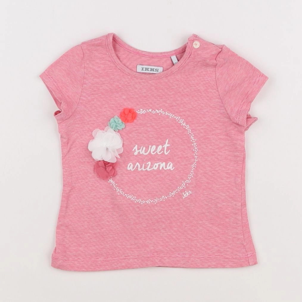 IKKS - tee-shirt rose - 12 mois