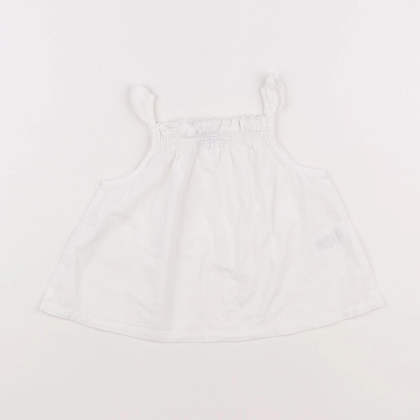 Petit Bateau - blouse blanc - 12 mois