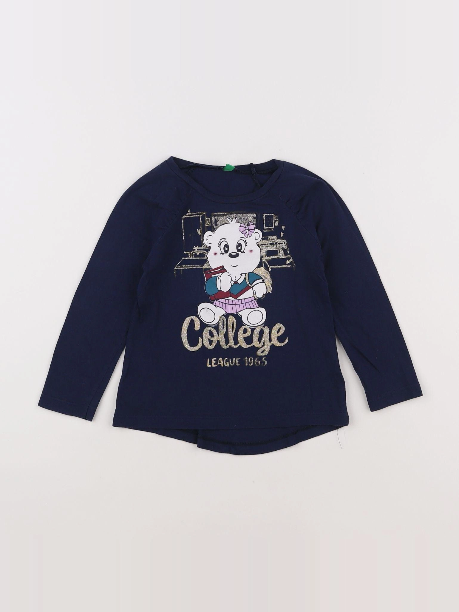 Benetton - tee-shirt bleu - 12 mois
