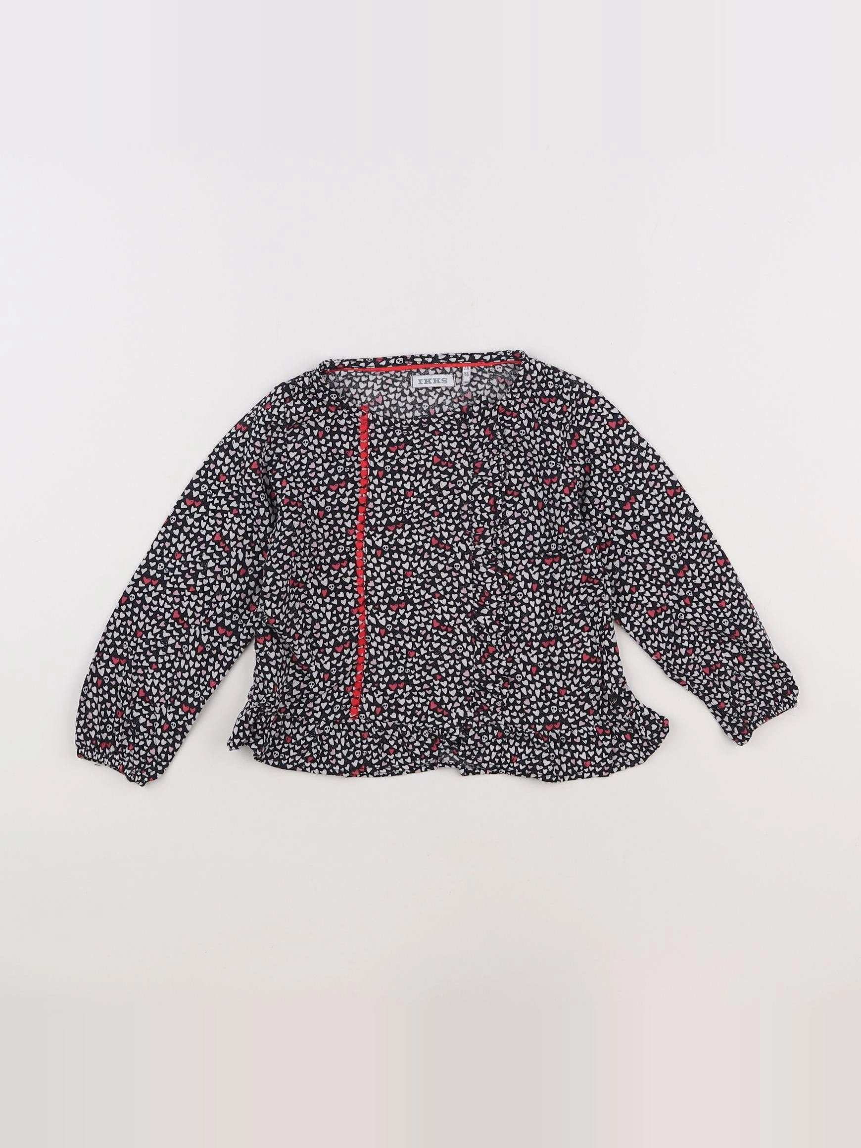 IKKS - blouse blanc, noir - 2 ans