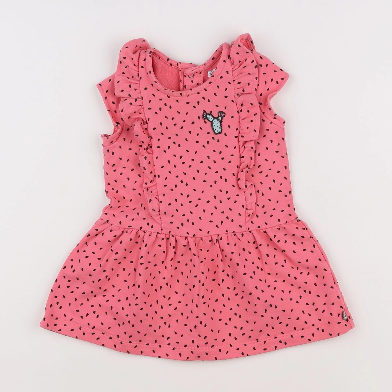 IKKS - robe rose, noir - 12 mois