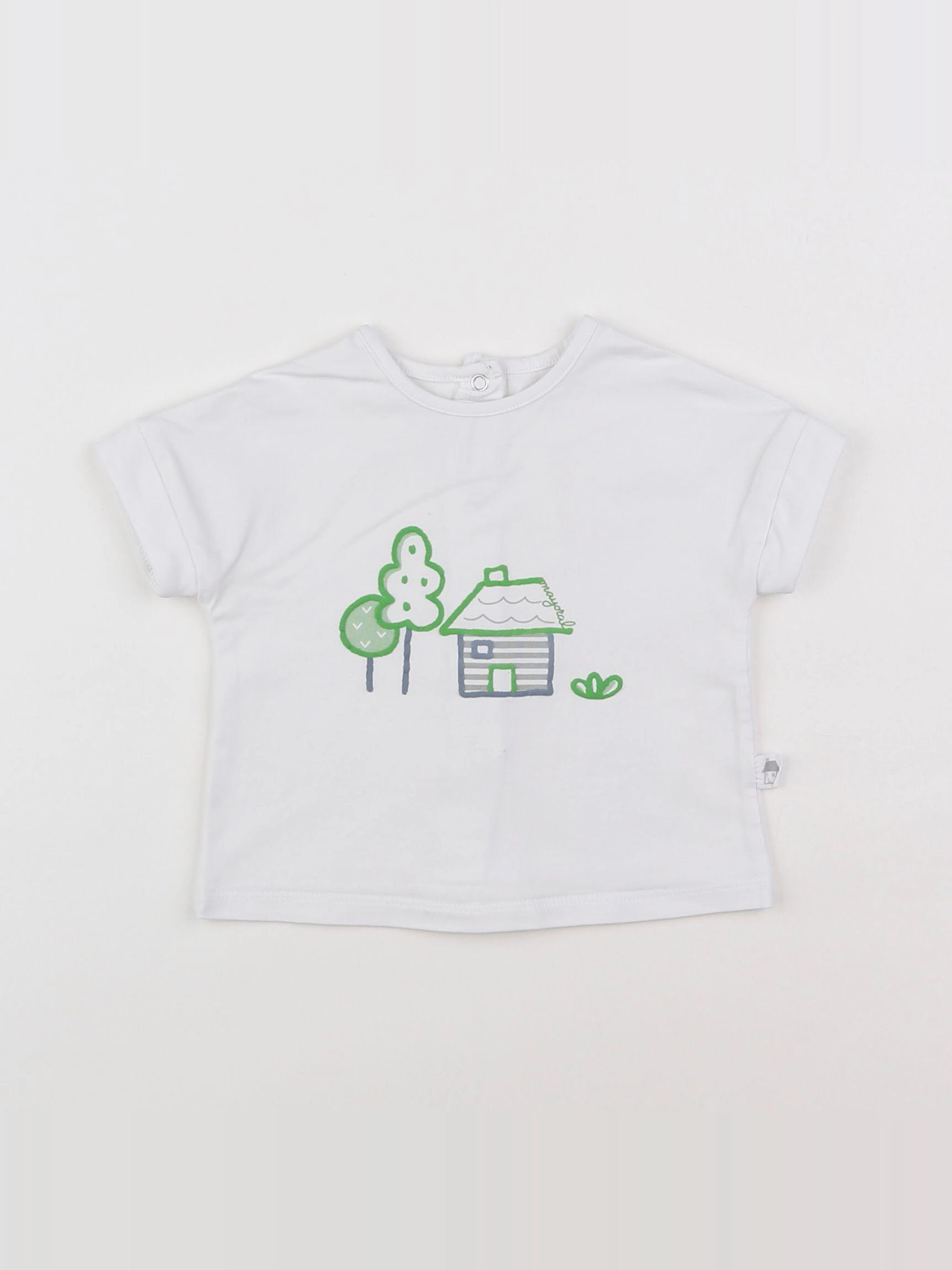 Mayoral - tee-shirt blanc - 3/6 mois