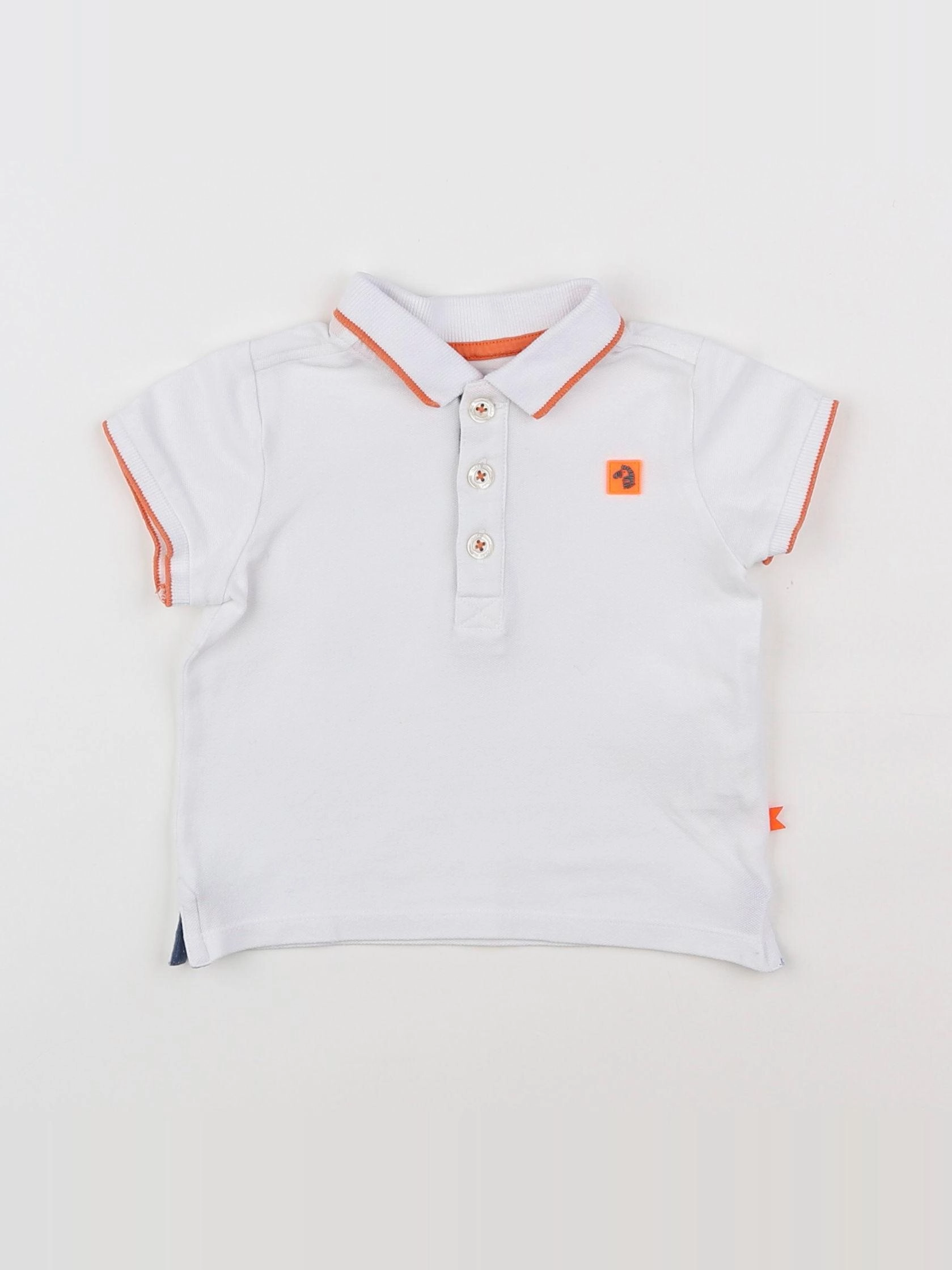 Cadet Rousselle - polo blanc - 6 mois