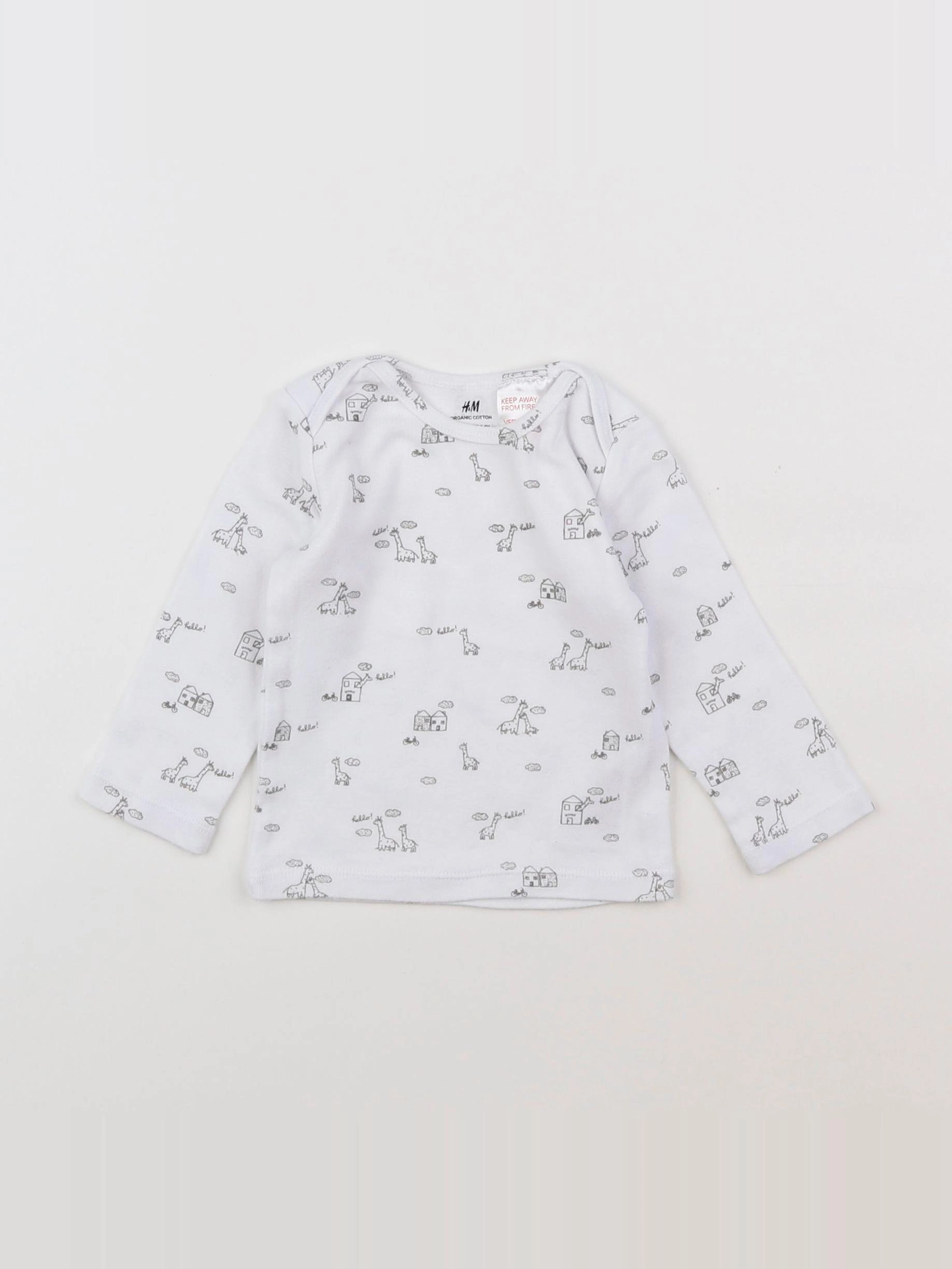 H&M - maillot de corps blanc - 3 mois