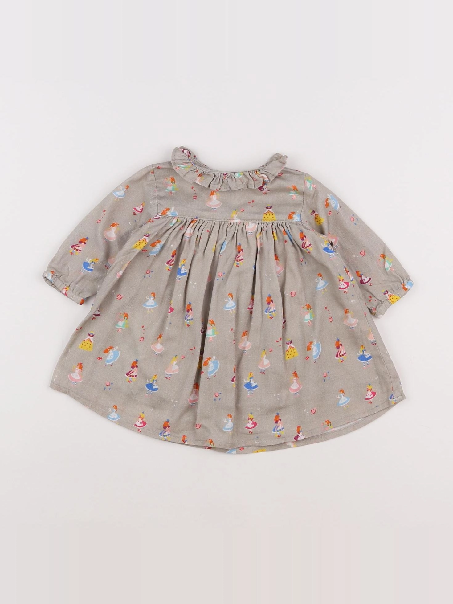 Arsène et les pipelettes - robe taupe - 6 mois