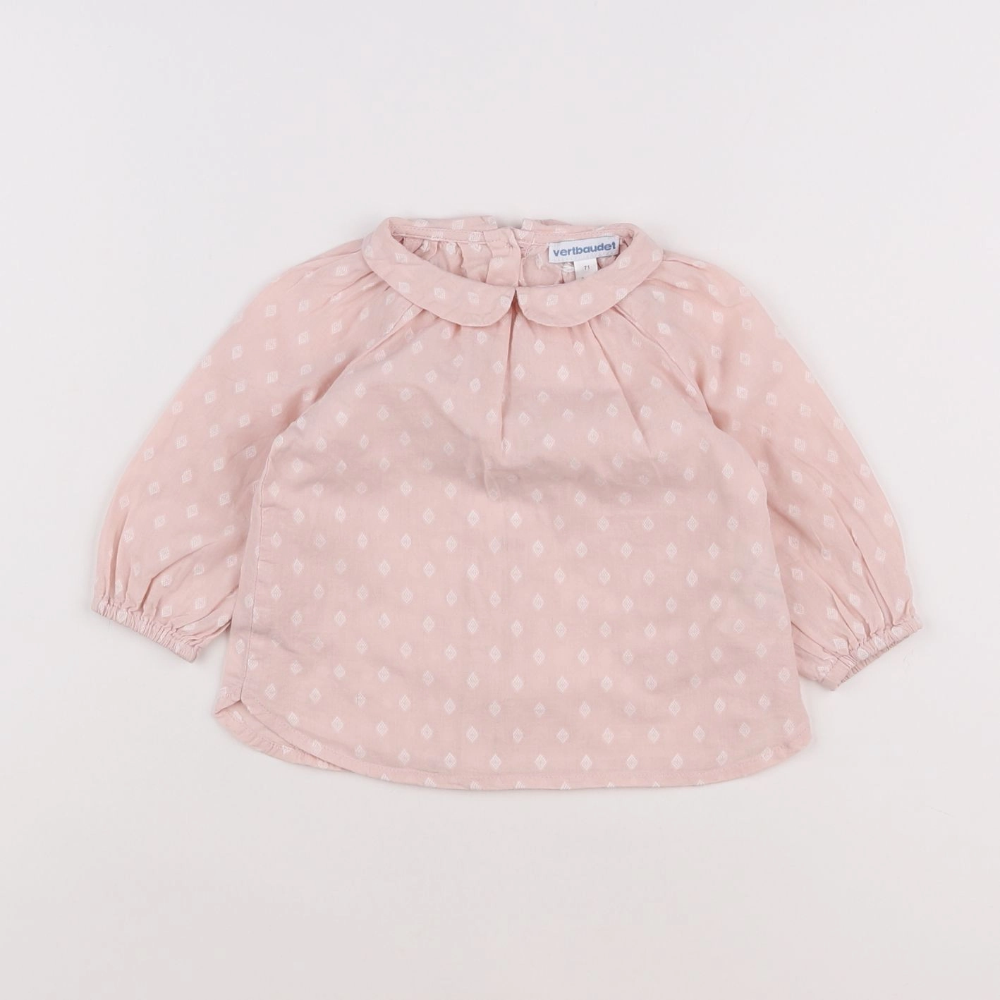 Vertbaudet - blouse rose - 9 mois